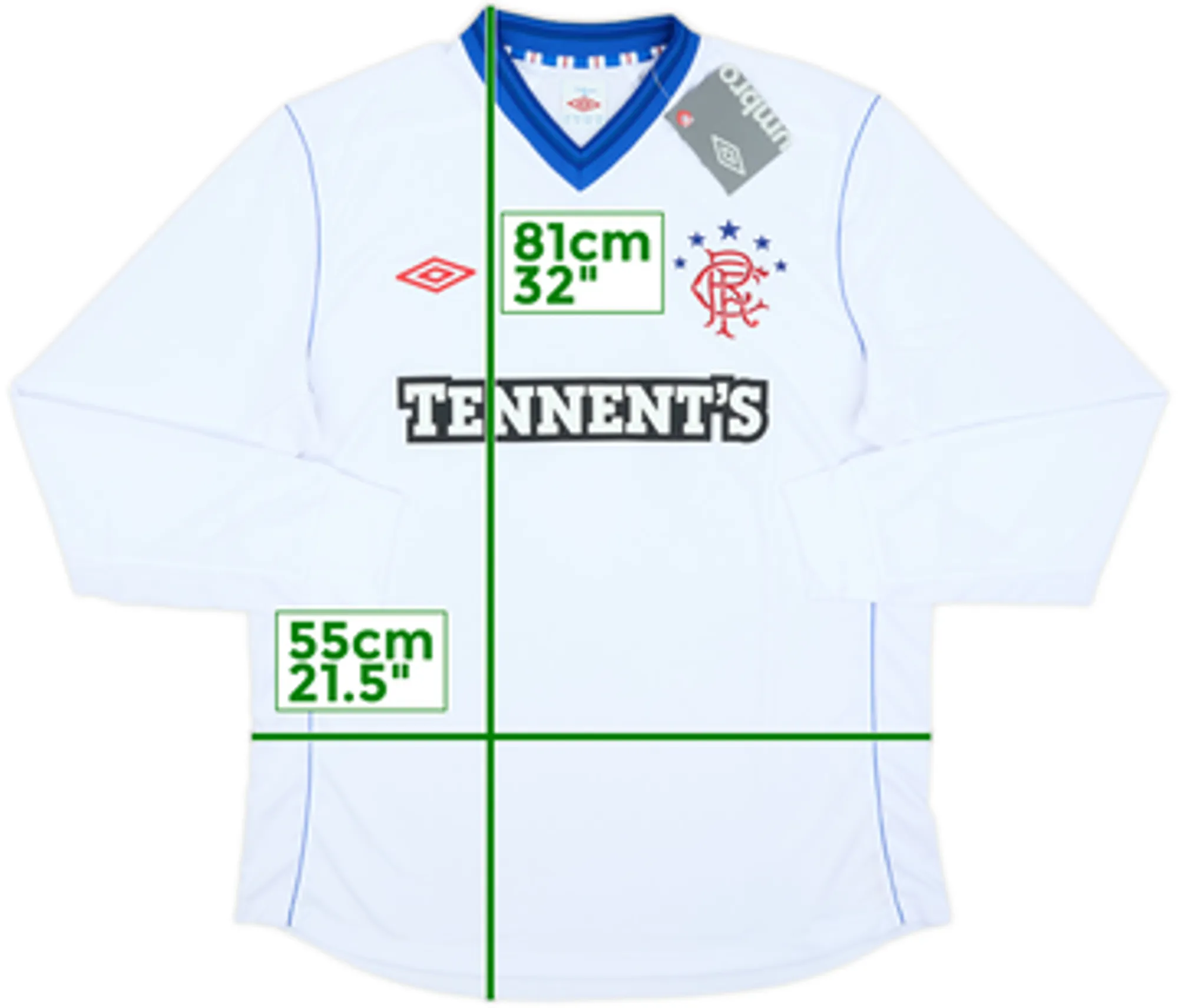 2012-13 Rangers Away L/S Shirt (L)