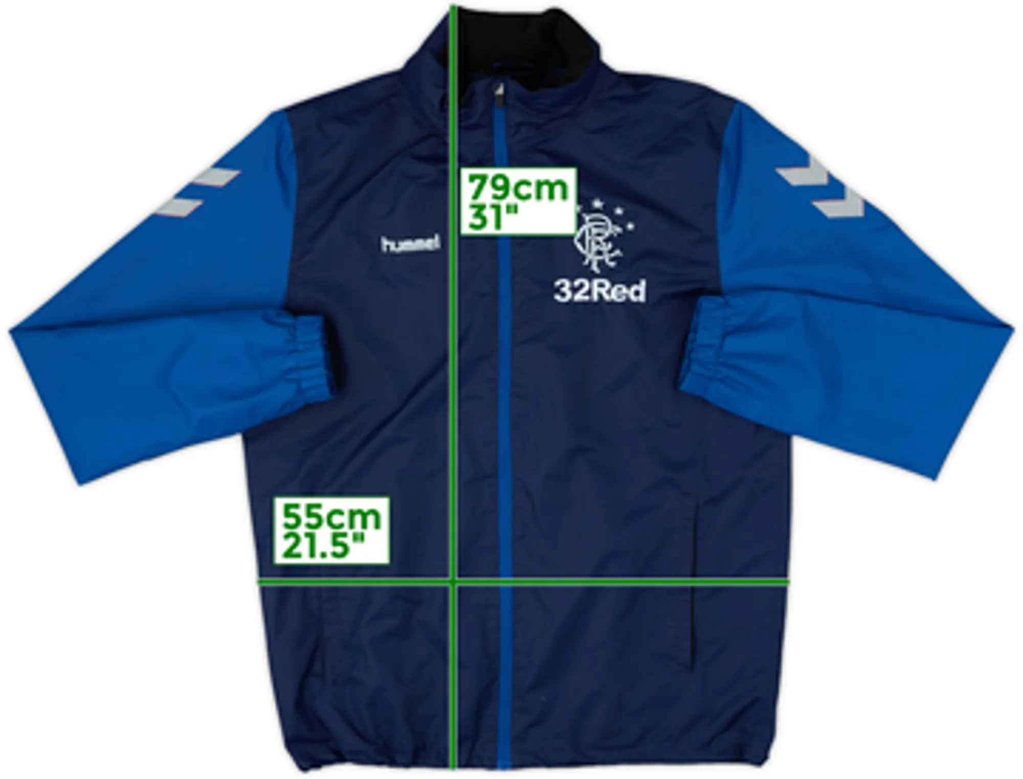 2018-19 Rangers Hummel Hooded Rain Jacket - 7/10 - (M)