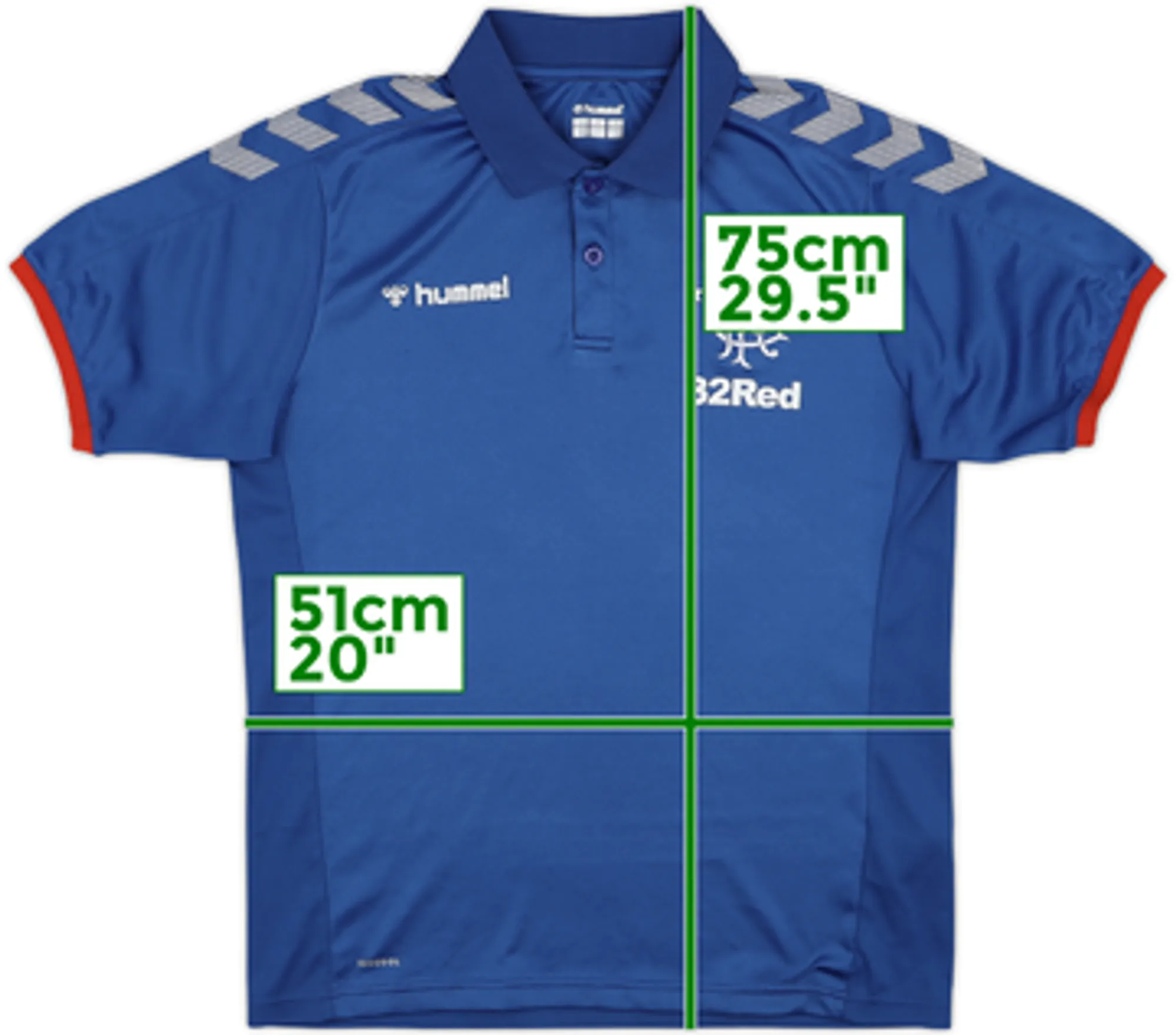 2018-19 Rangers Hummel Polo Shirt - 8/10 - (M)