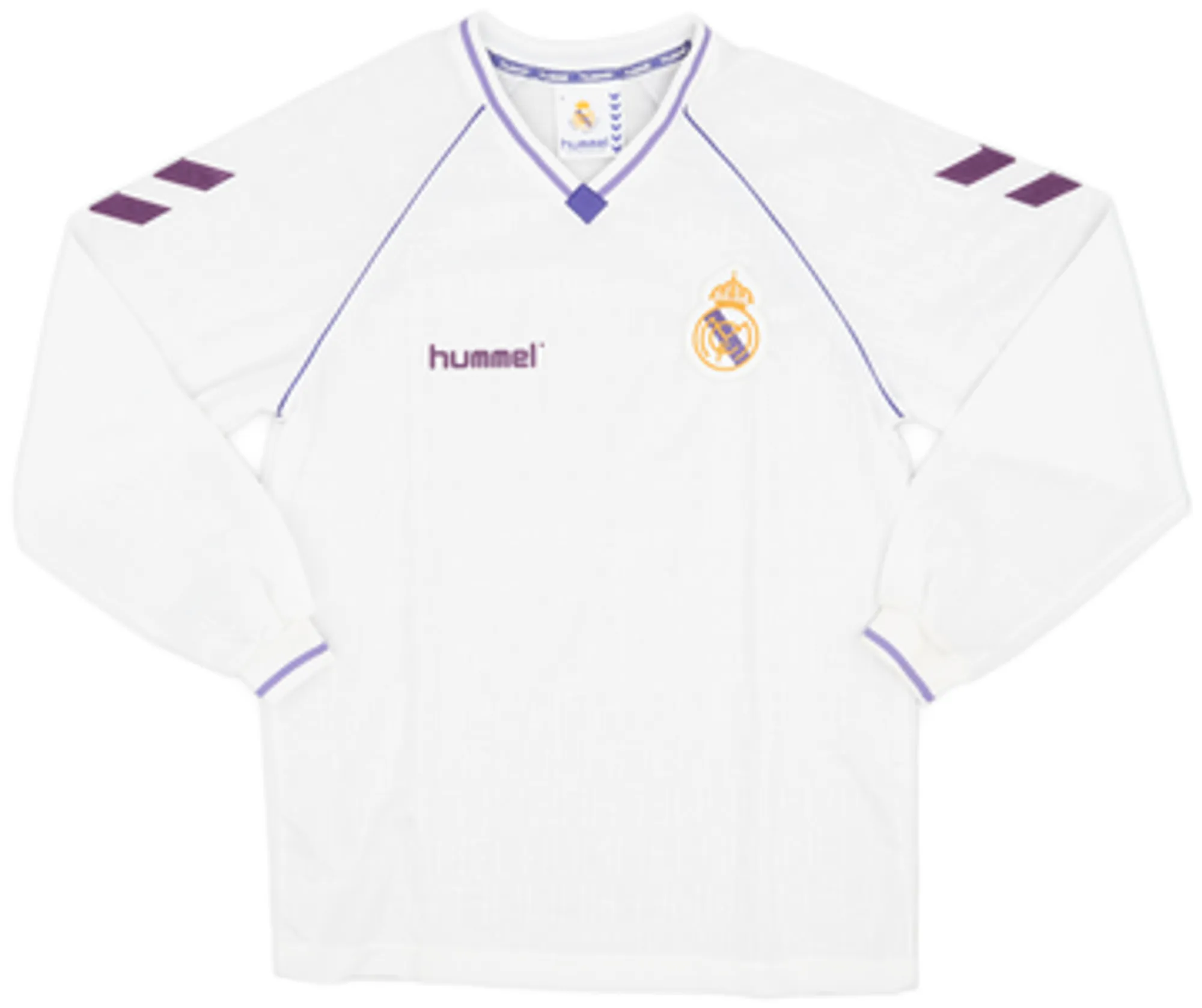 1990-91 Real Madrid Home L/S Shirt - 10/10 - (S)