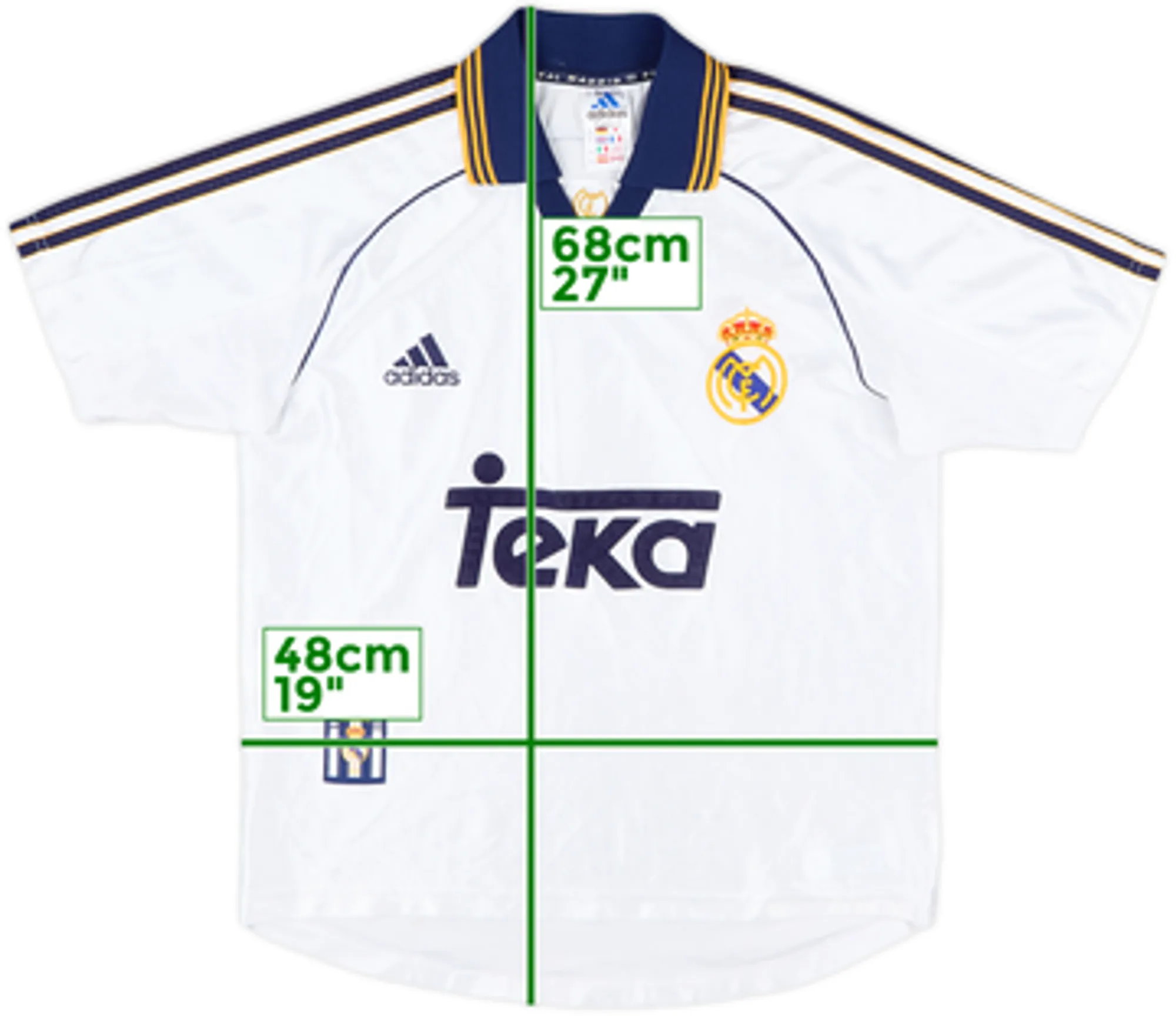 1998-00 Real Madrid Home Shirt - 8/10 - (XL.Boys)