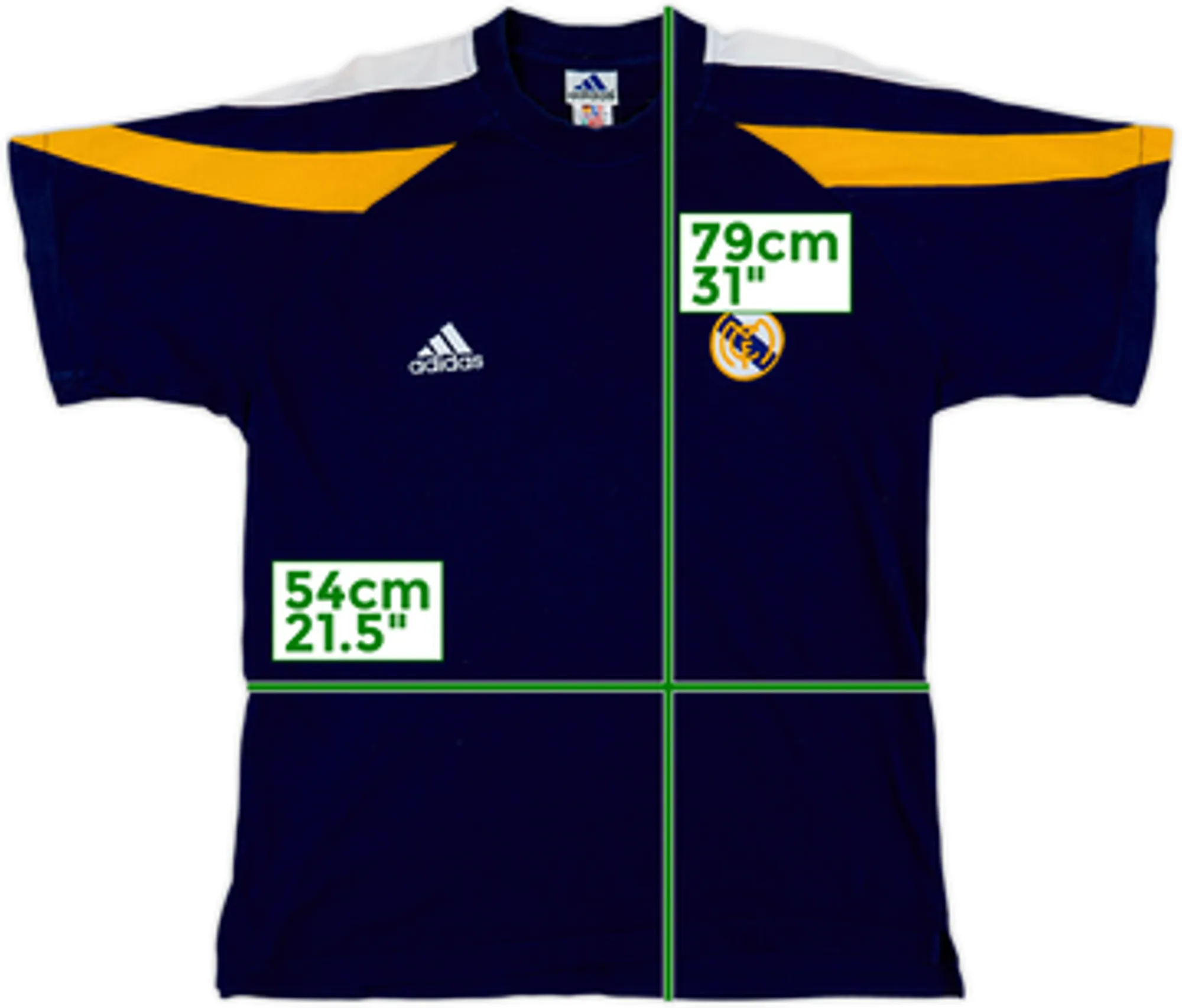 1998-00 Real Madrid adidas Cotton Tee - 9/10 - (L/XL)