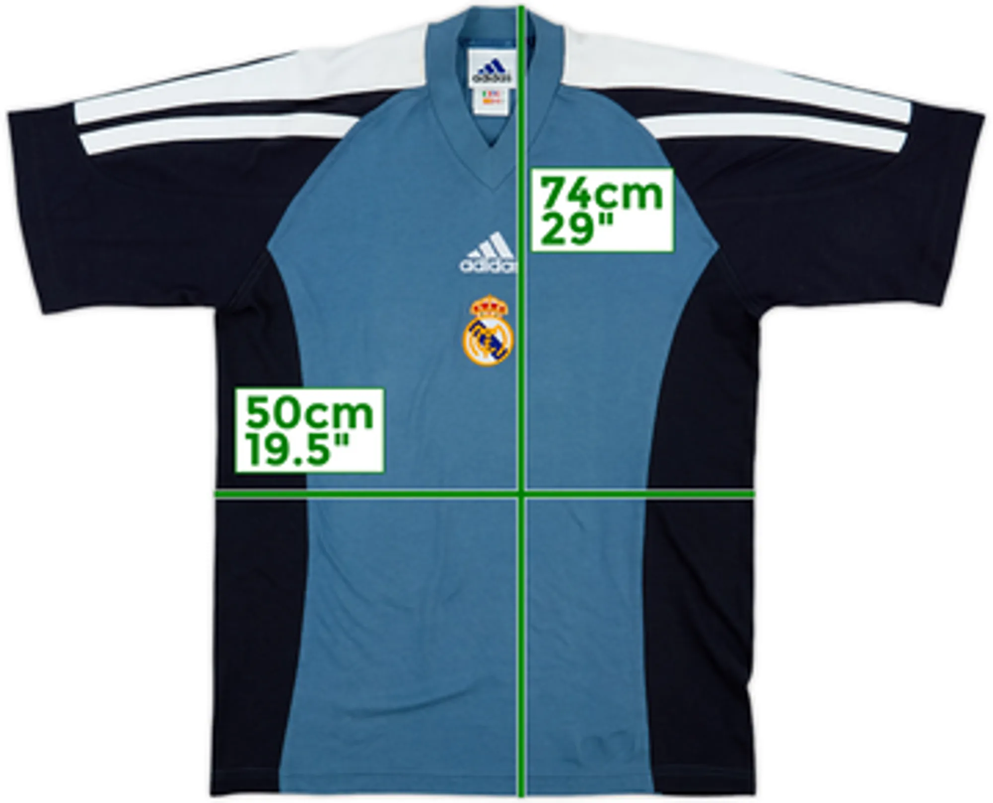 2001-02 Real Madrid adidas Cotton Tee - 9/10 - (S)