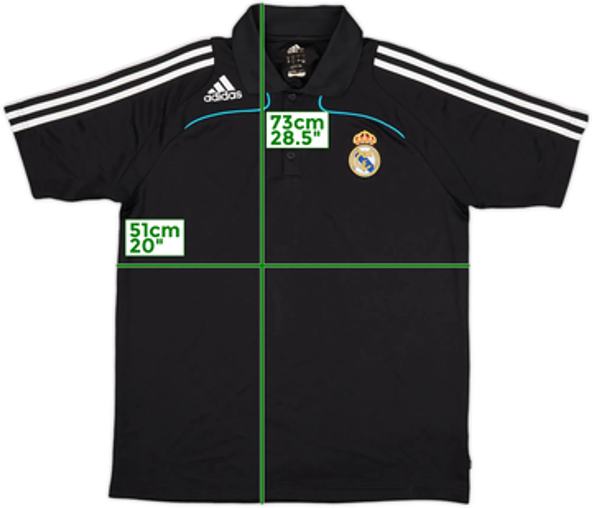 2008-09 Real Madrid adidas Polo Shirt - 8/10 - (M/L)