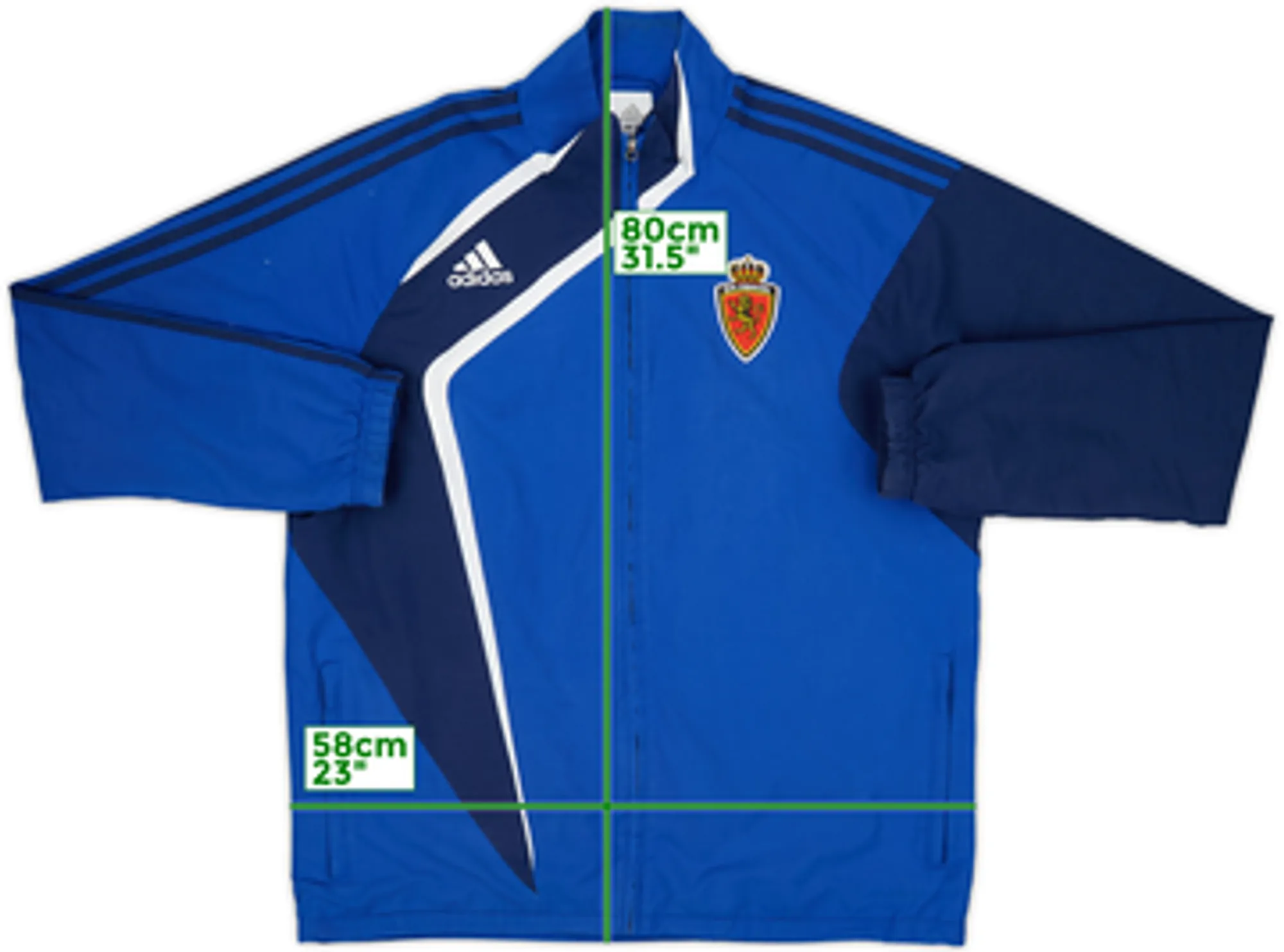 2008-09 Real Zaragoza adidas Track Jacket - 6/10 - (L/XL)