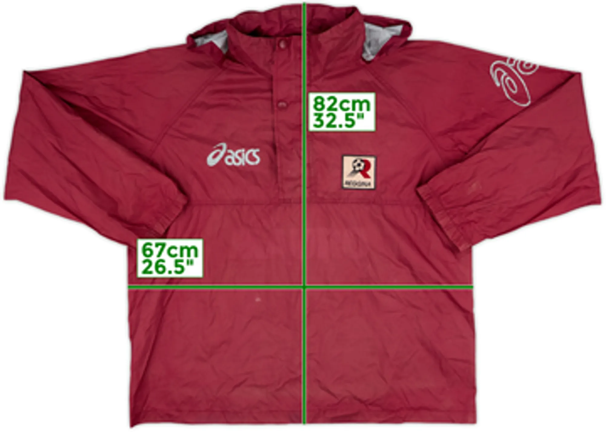 1998-99 Reggina Asics 1/4 Zip Hooded Rain Coat - 5/10 - (XL)