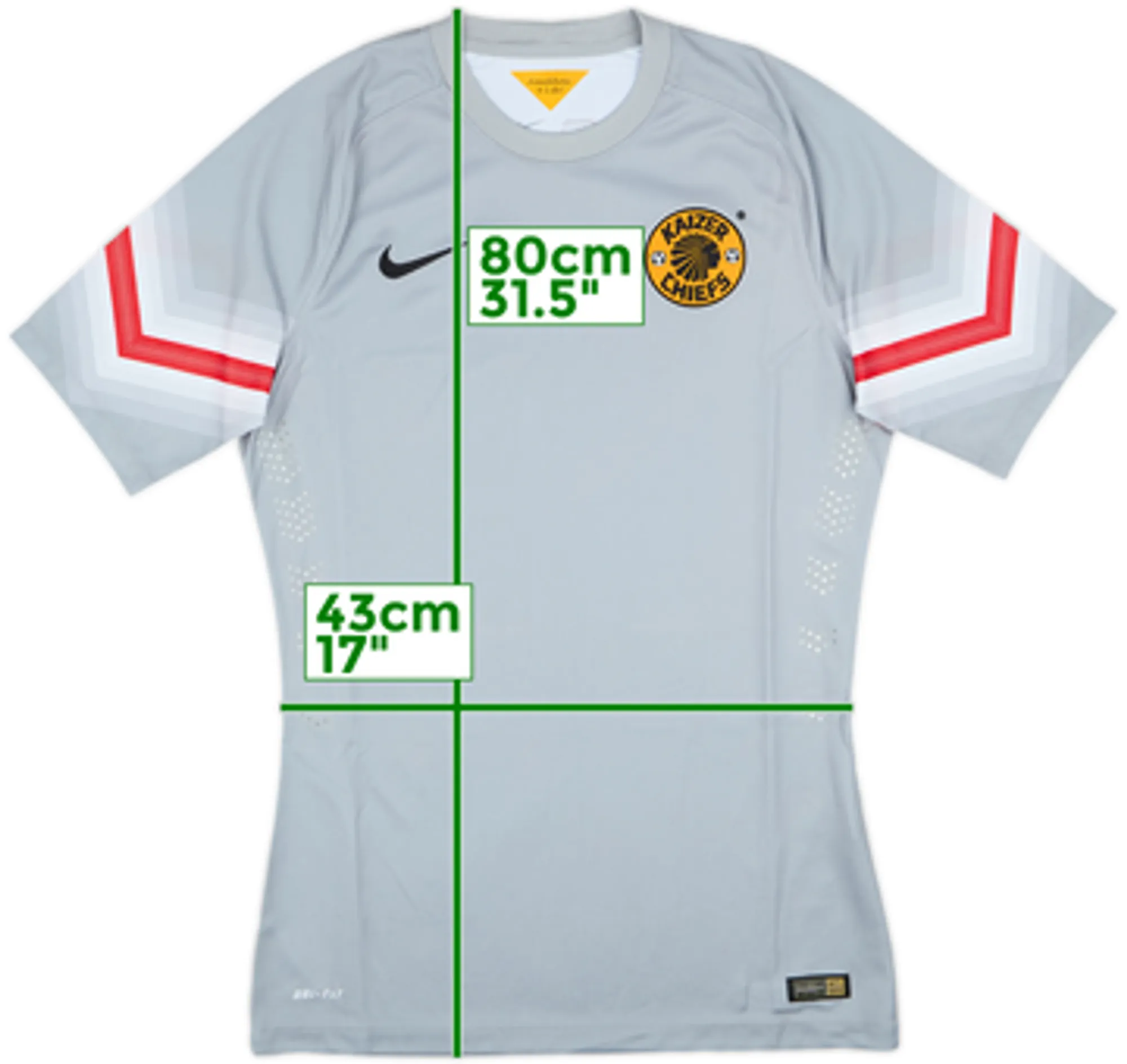 2014-15 Kaizer Chiefs Player Issue GK S/S Shirt - 8/10 - (M)