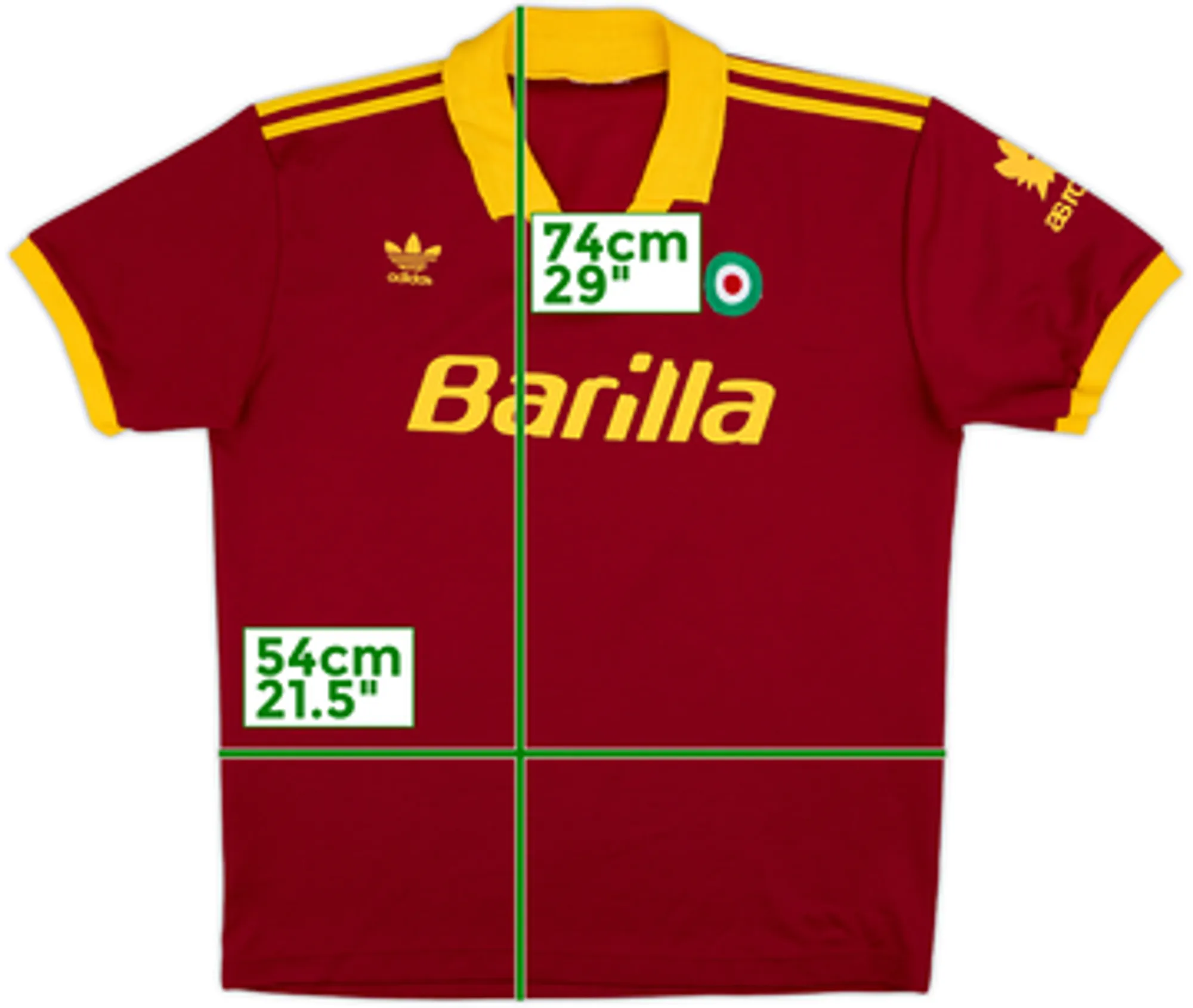 1991-92 Roma Home Shirt - 7/10 - (L)