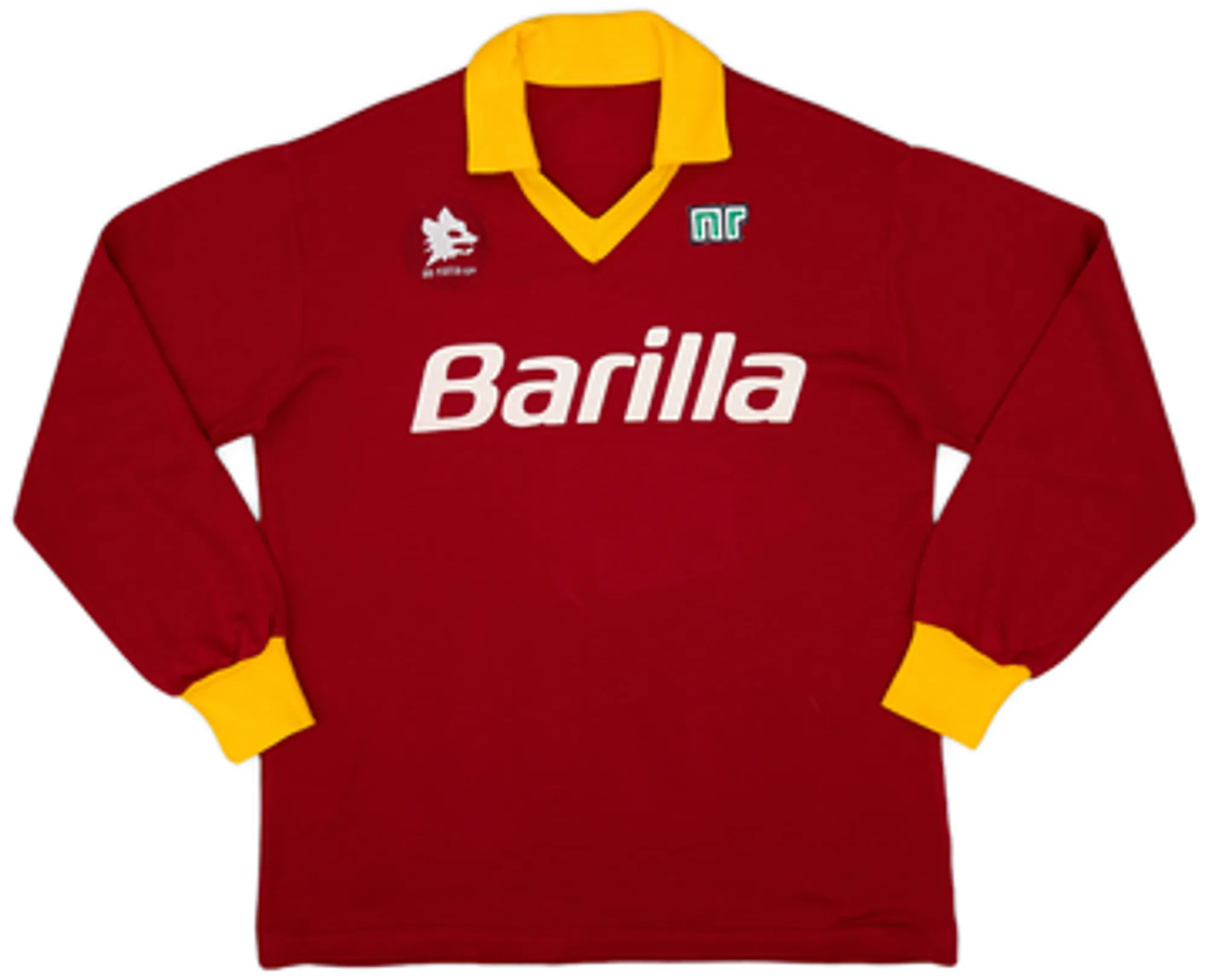 1987-90 Roma Home L/S Shirt - 7/10 - (L)