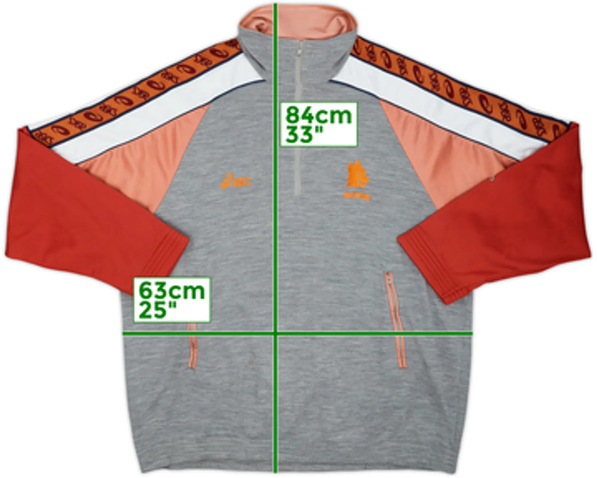 1994-95 Roma Asics 1/4 Zip Track Jacket - 6/10 - (XL)