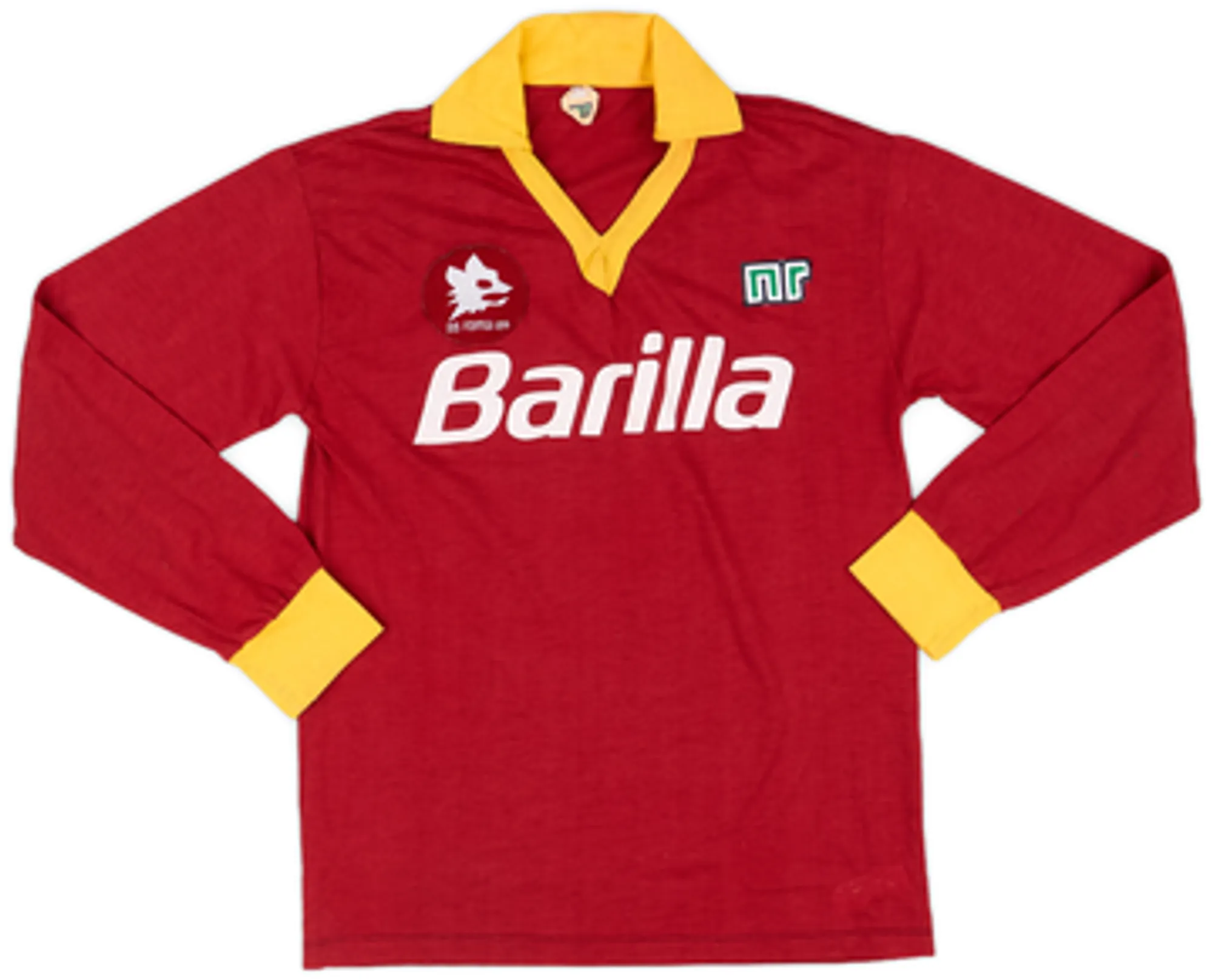 1987-90 Roma Home L/S Shirt - 8/10 - (M)