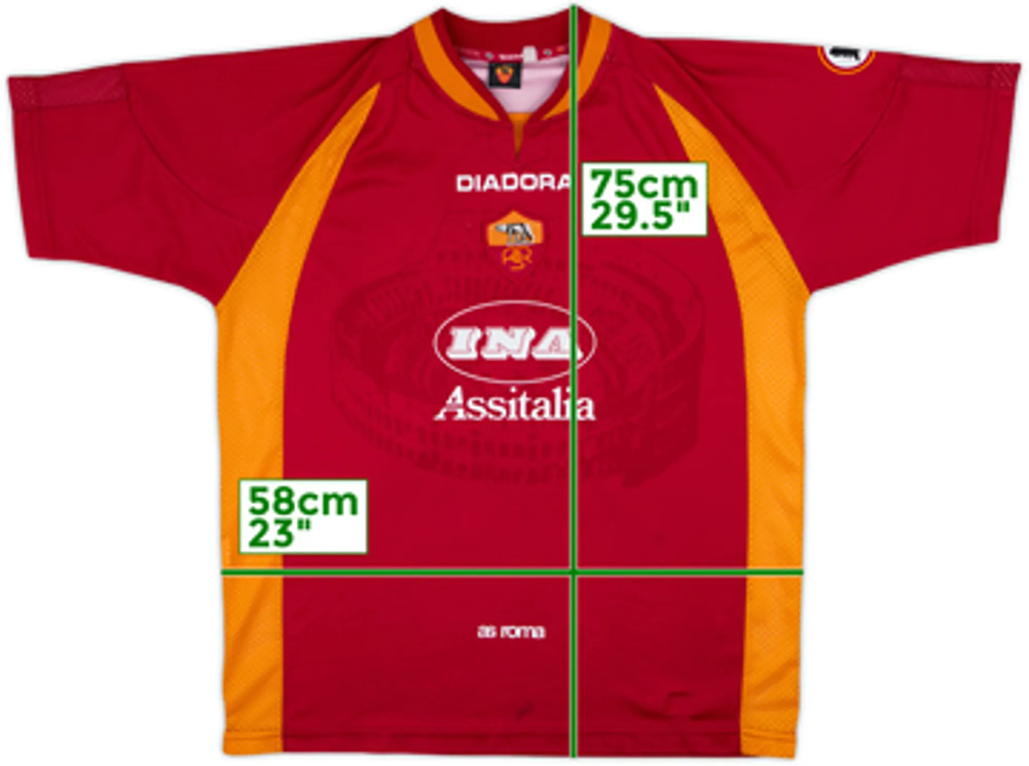 1997-98 Roma Home Shirt - 7/10 - (L)
