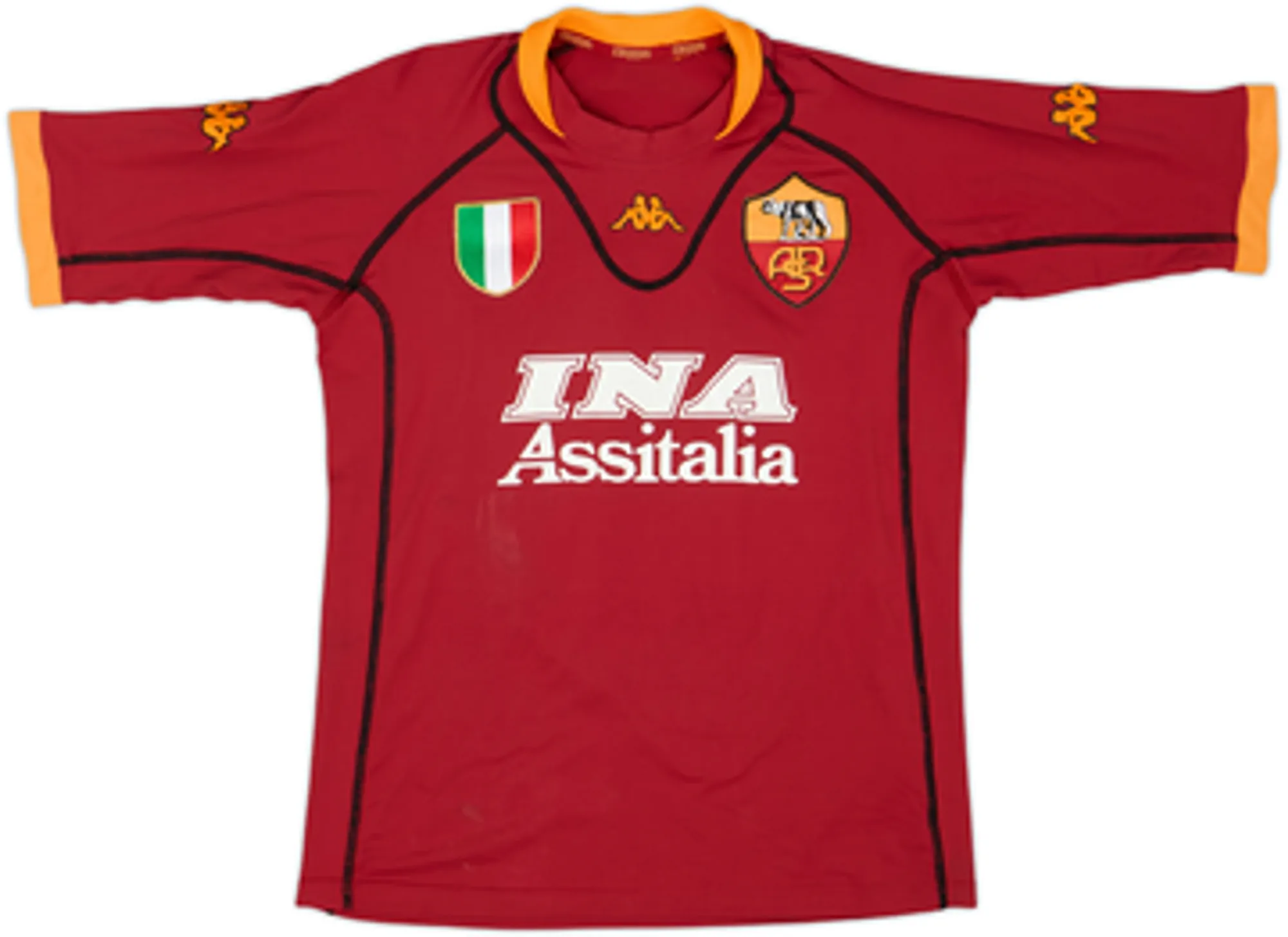 2001-02 Roma Home Shirt Totti #10 - 6/10 - (M)