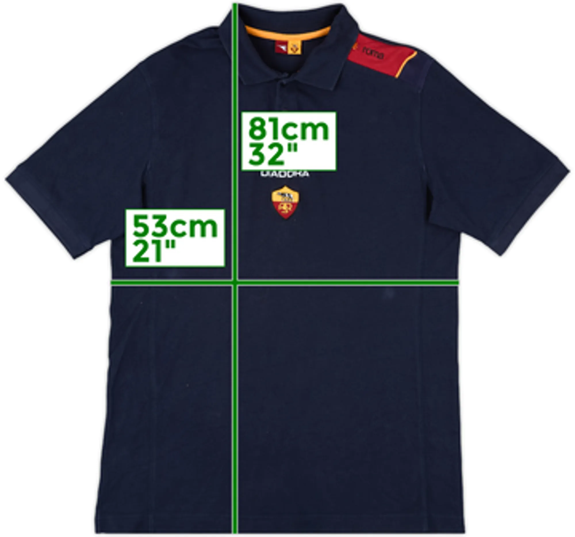 2004-05 Roma Diadora Polo Shirt - 8/10 - (XL)