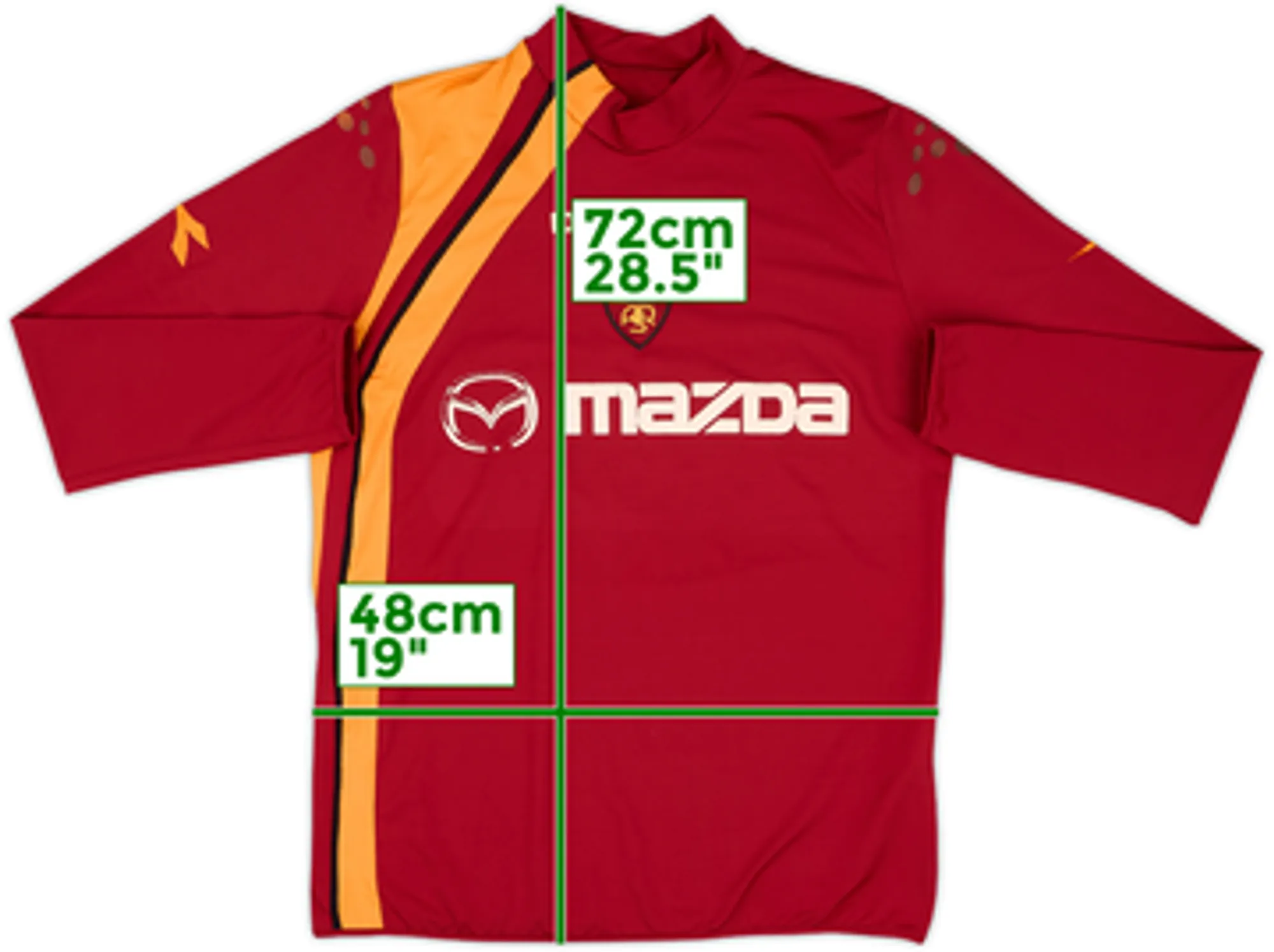 2005-06 Roma Home L/S Shirt - 6/10 - (L)