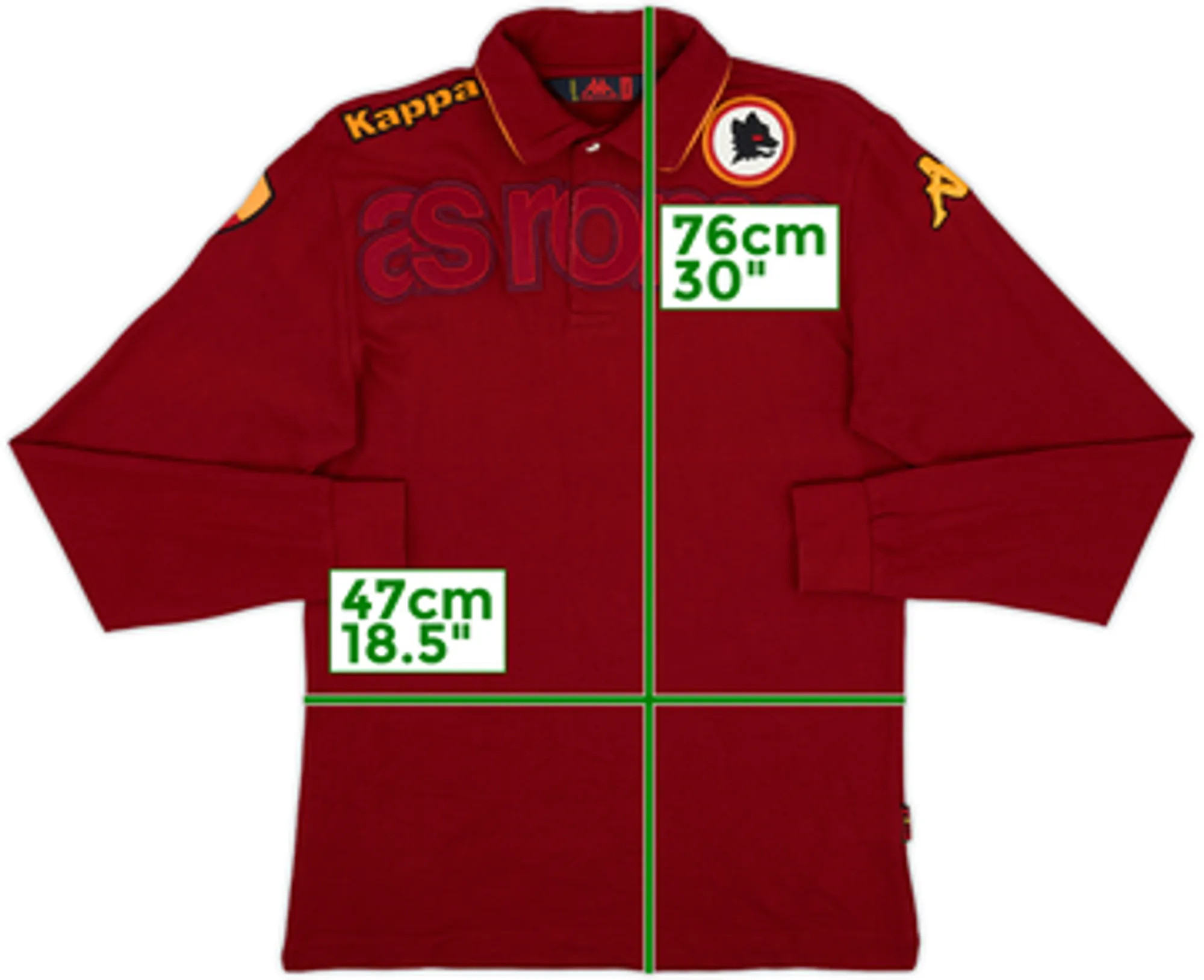 2009-10 Roma Kappa Polo L/S Shirt - 10/10 - (S)