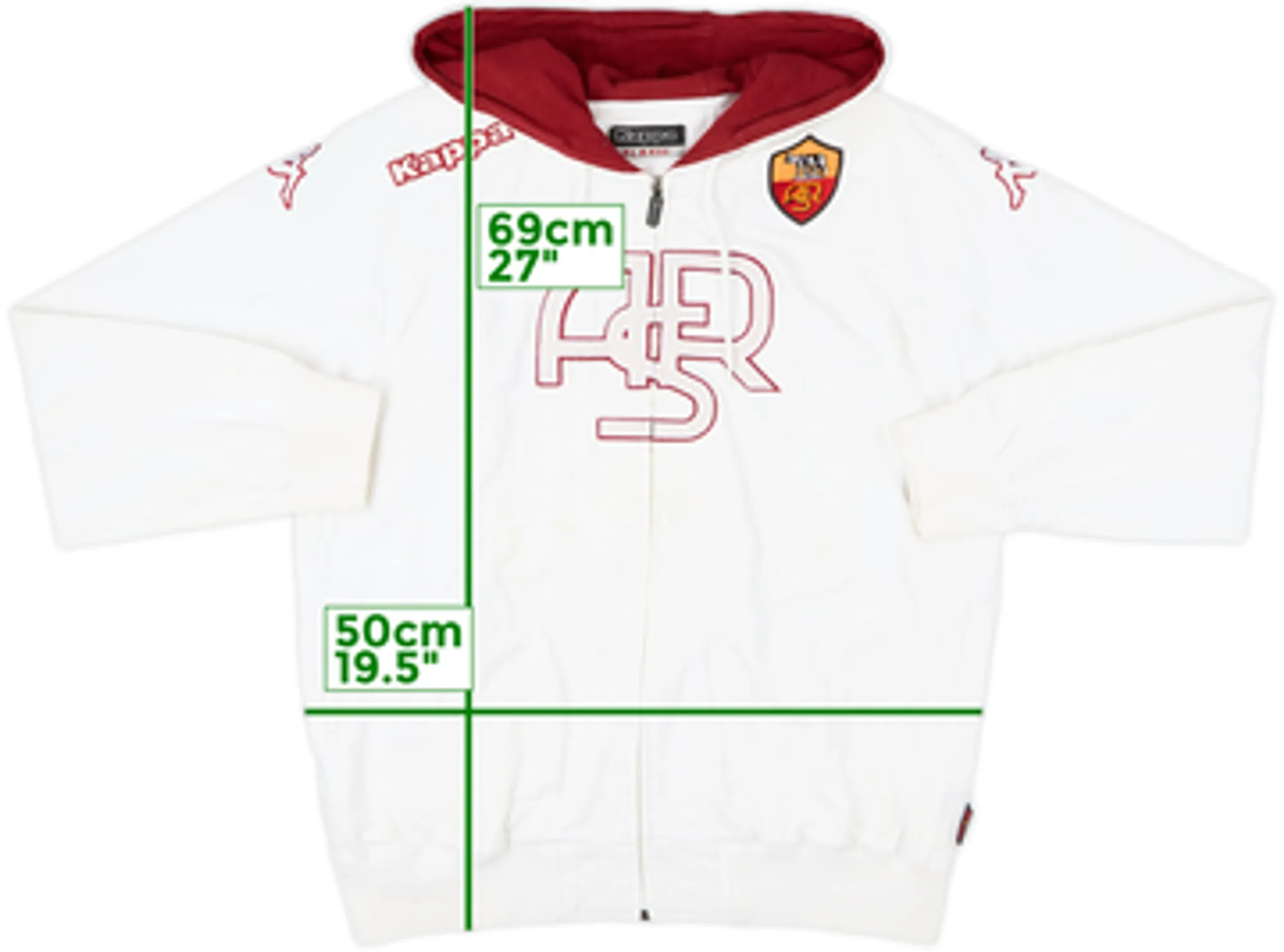2011-12 Roma Kappa Hooded Track Jacket - 8/10 - (XL)