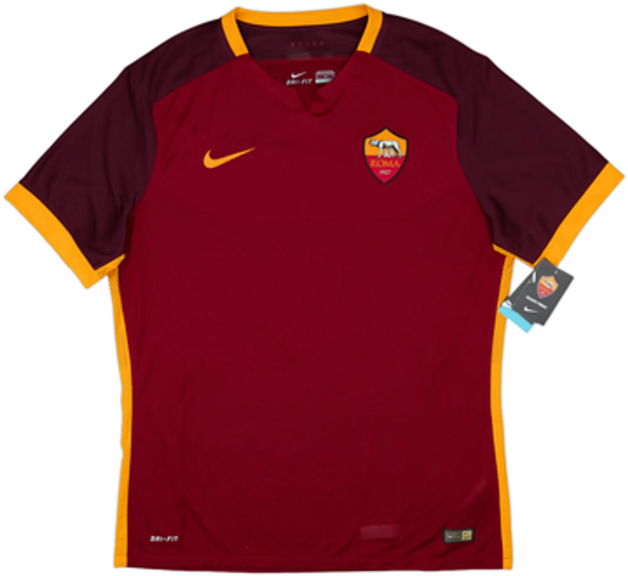 2015-16 Roma Authentic Home Shirt Dzeko #9 (XL)
