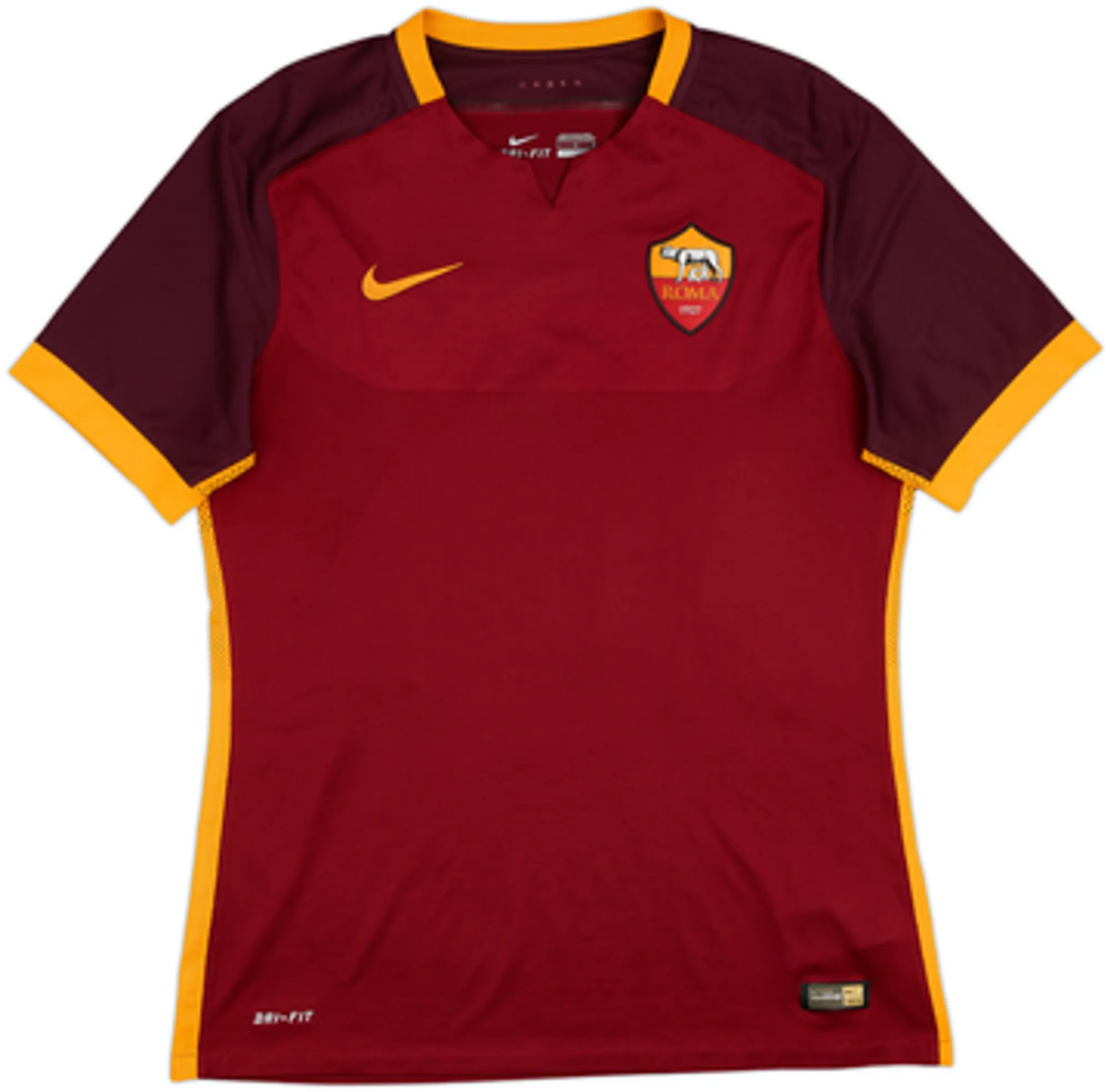 2015-16 Roma Authentic Home Shirt De Rossi #16 - 8/10 - (L)