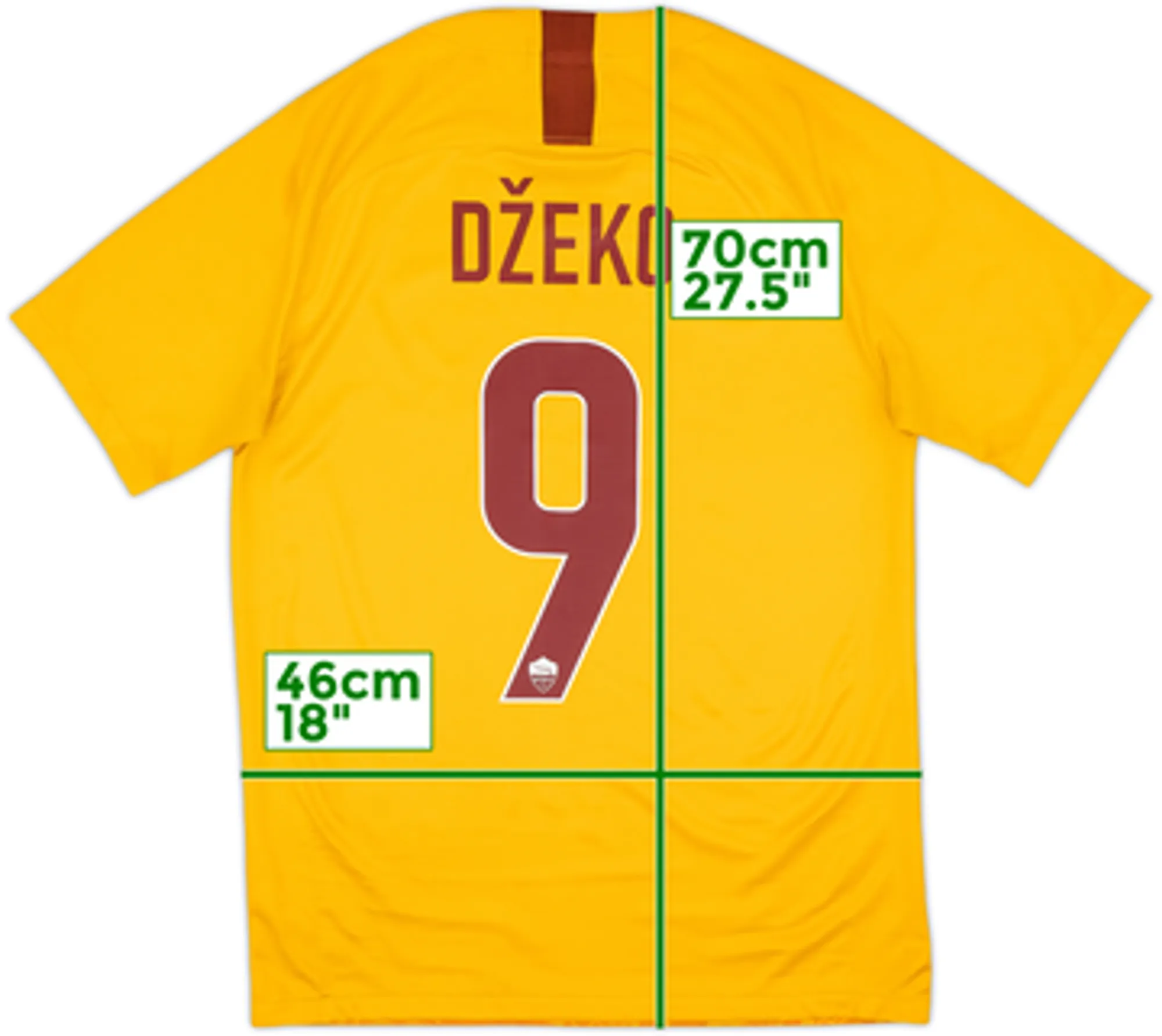 2018-19 Roma Third Shirt Dzeko #9 - 8/10 - (S)