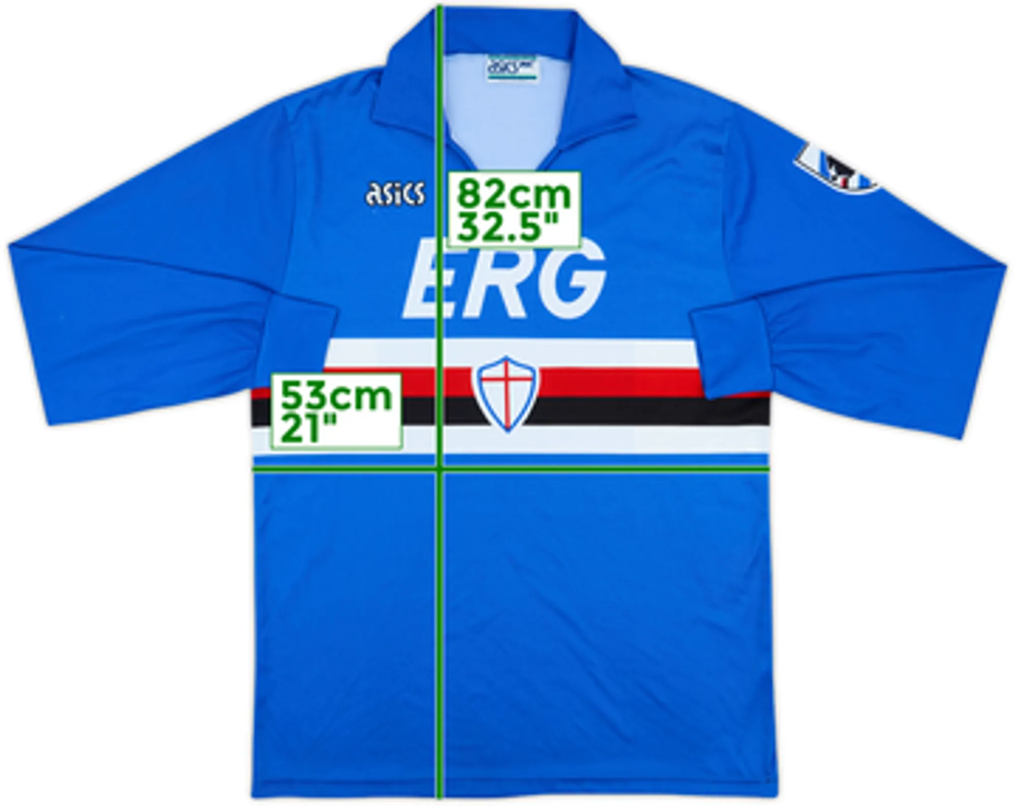 1992-94 Sampdoria Home L/S Shirt - 6/10 - (XL)