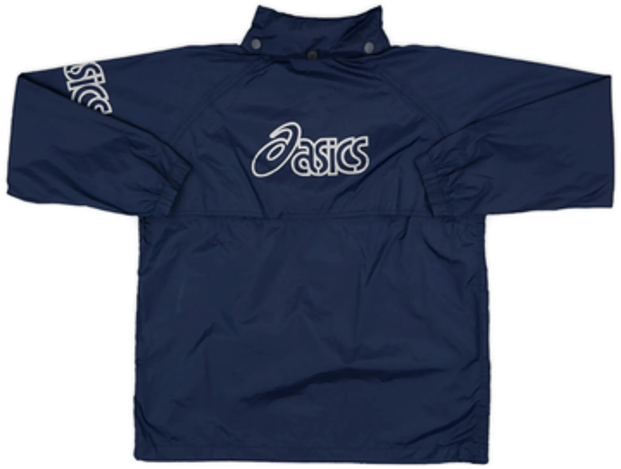 2002-03 Sampdoria Asics 1/4 Zip Hooded Rain Jacket - 8/10 - (L)