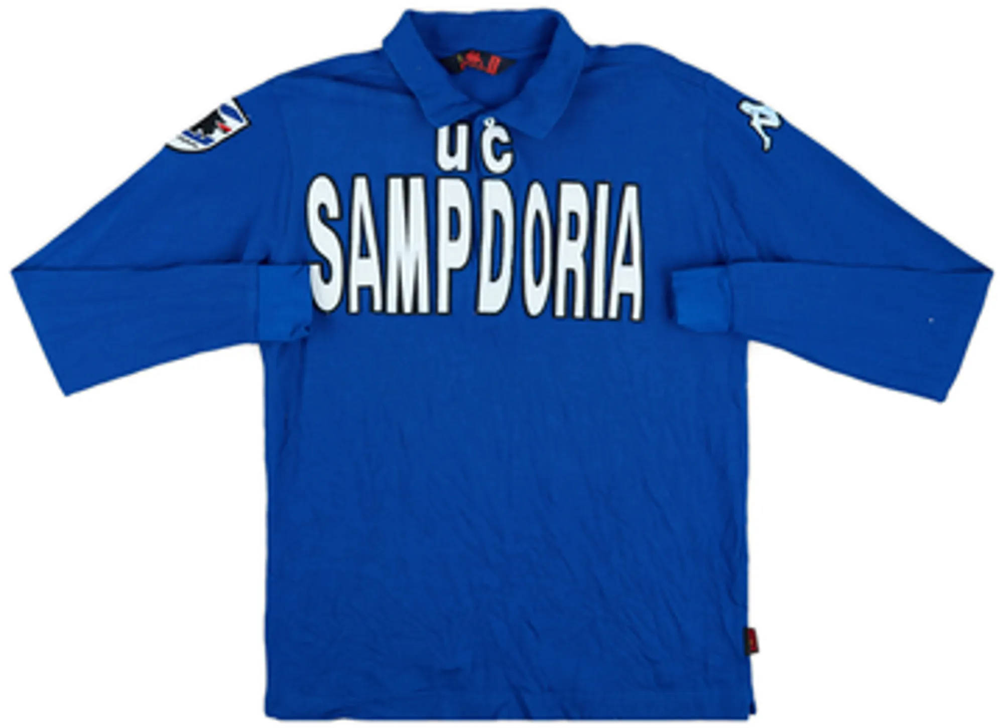 2008-09 Sampdoria Kappa Polo L/S Shirt - 9/10 - (M)