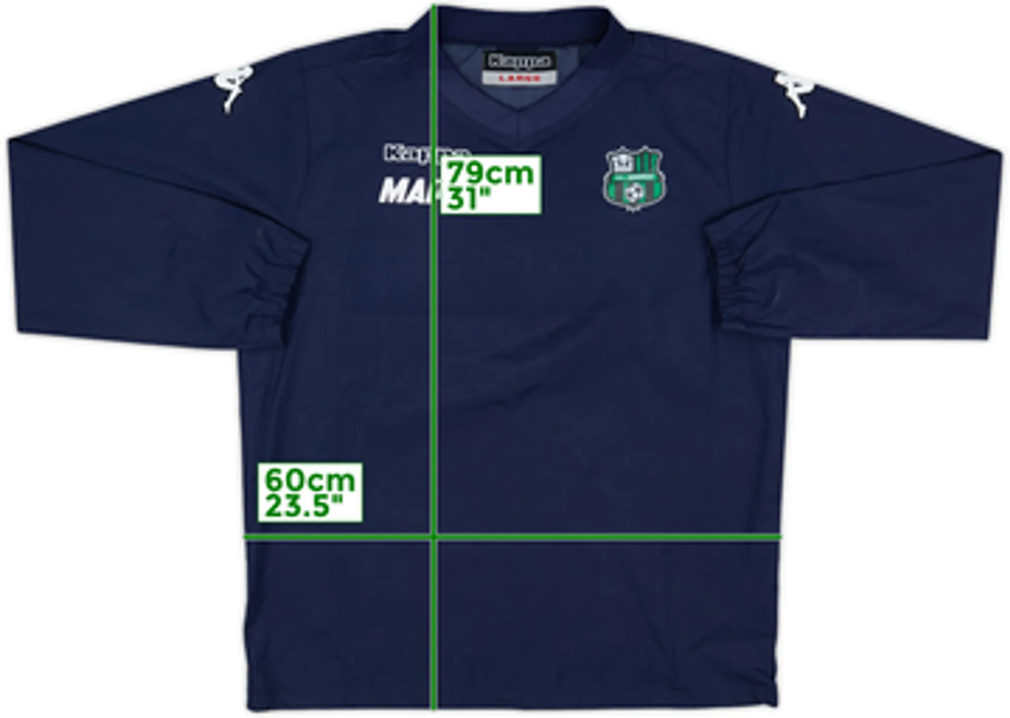 2016-17 Sassuolo Kappa Drill Top - 9/10 - (L)