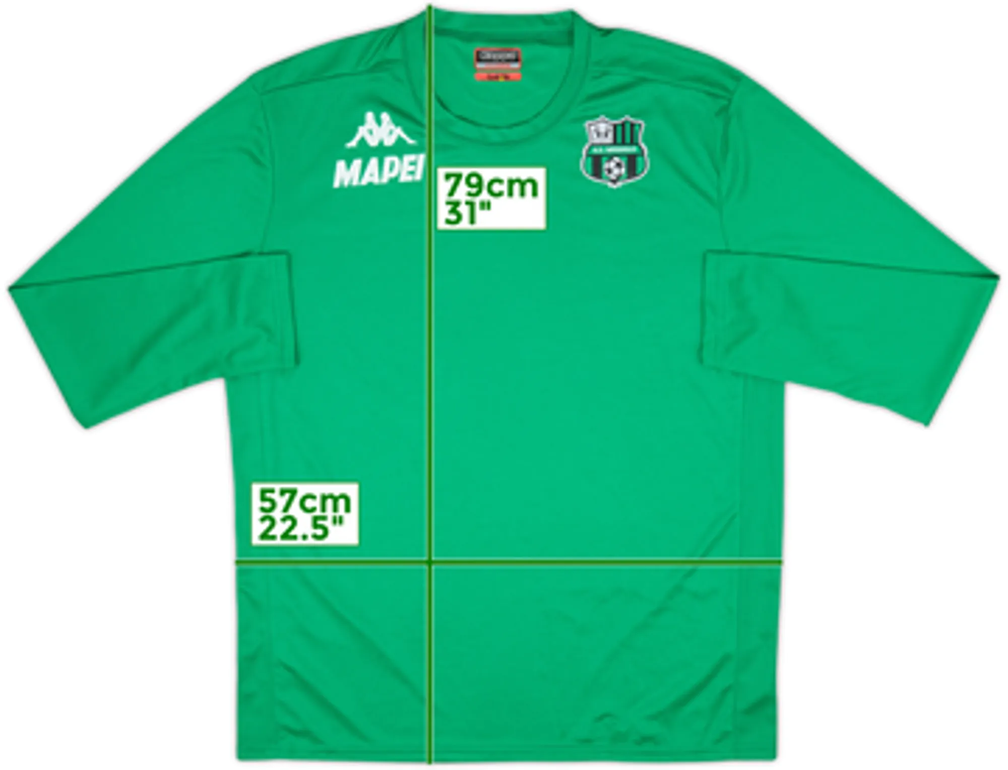 2017-18 Sassuolo Kappa Training L/S Shirt - 10/10 - (XXL)