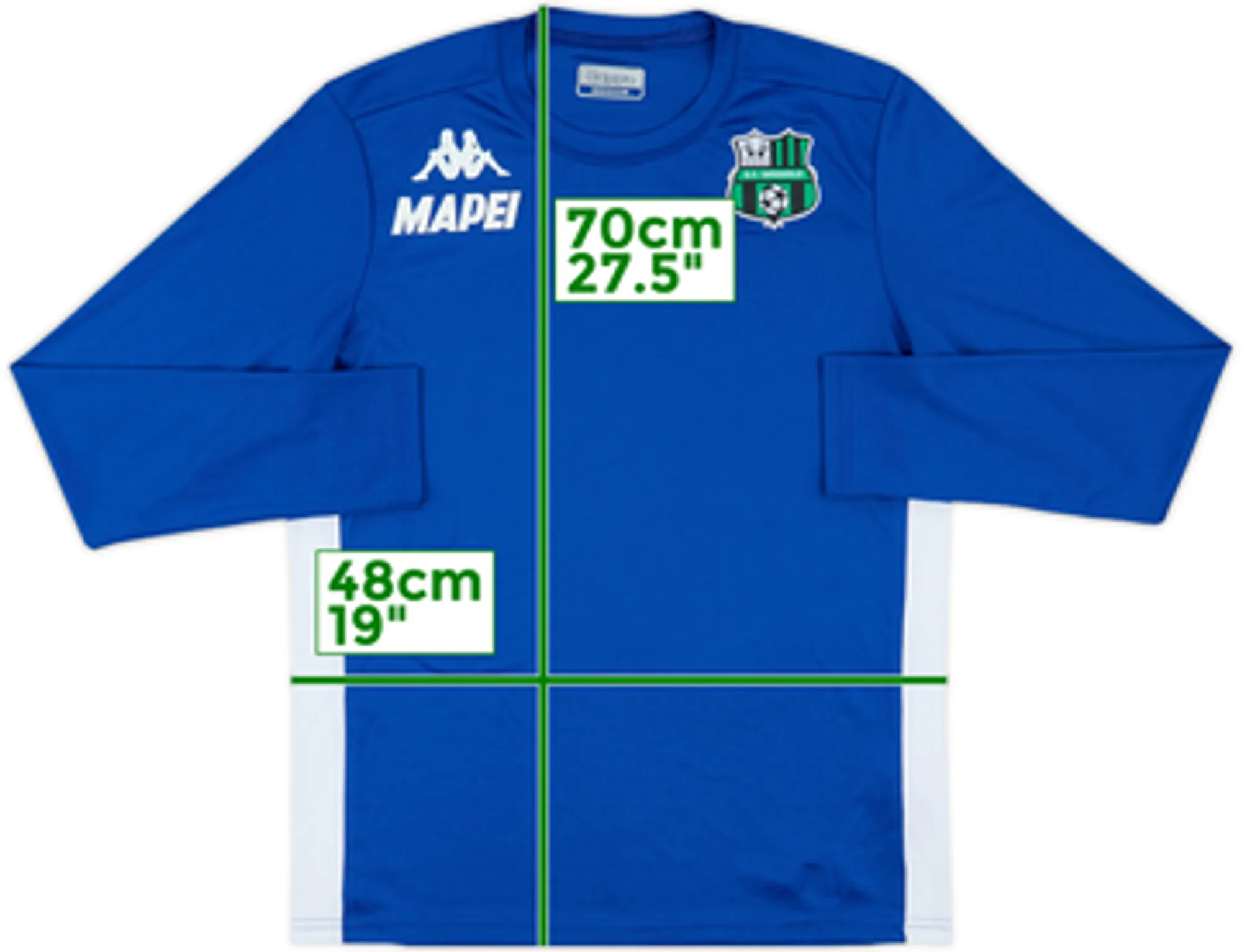 2018-19 Sassuolo Kappa Training L/S Shirt - 8/10 - (M)