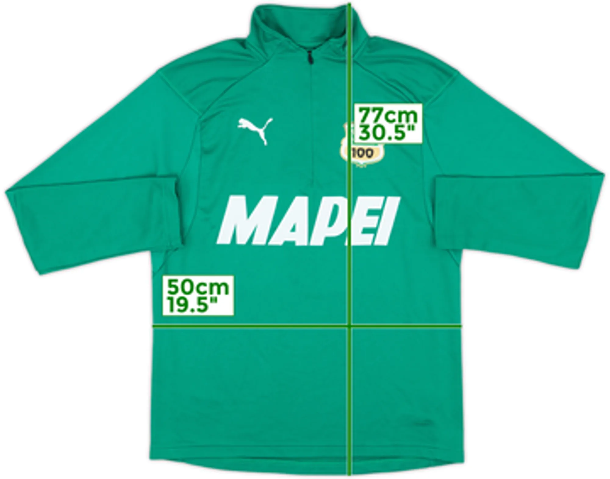 2020-21 Sassuolo Puma 1/4 Zip Drill Top - 7/10 - (M)