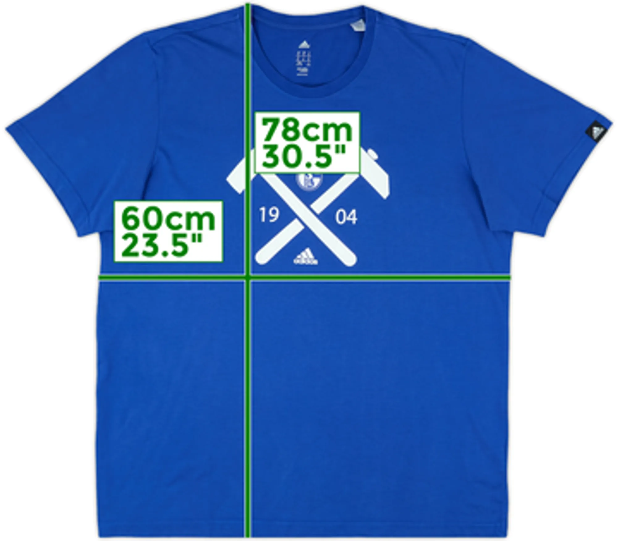 2014-15 Schalke adidas Cotton Tee - 9/10 - (XL)