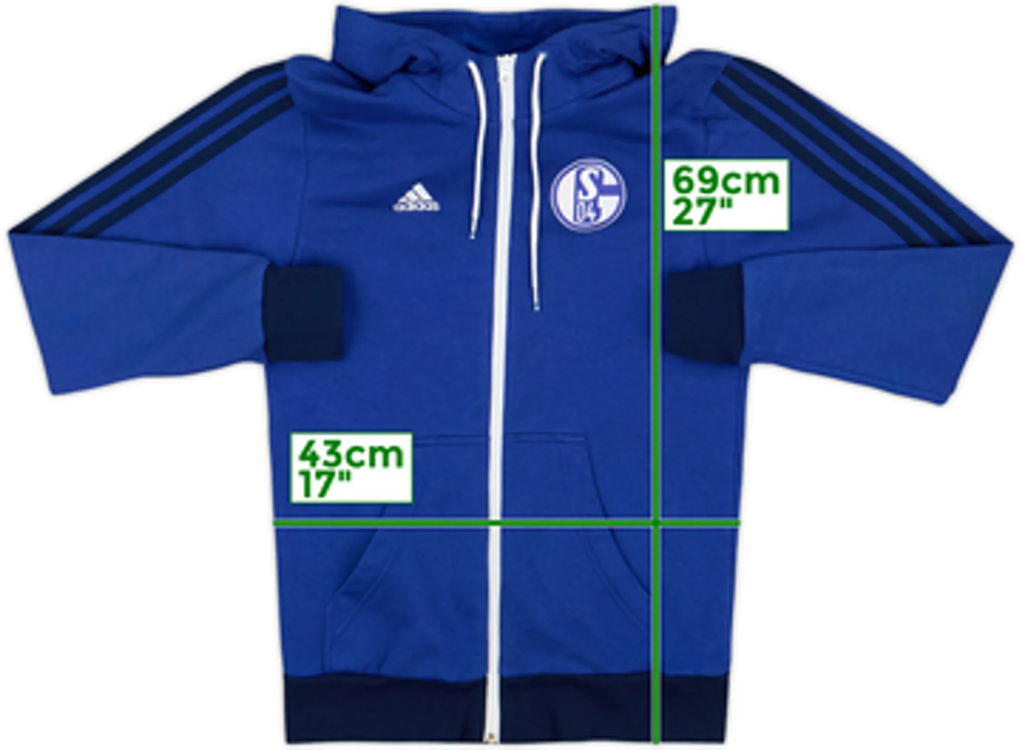 2014-15 Schalke adidas Hooded Track Jacket - 8/10 - (XS)