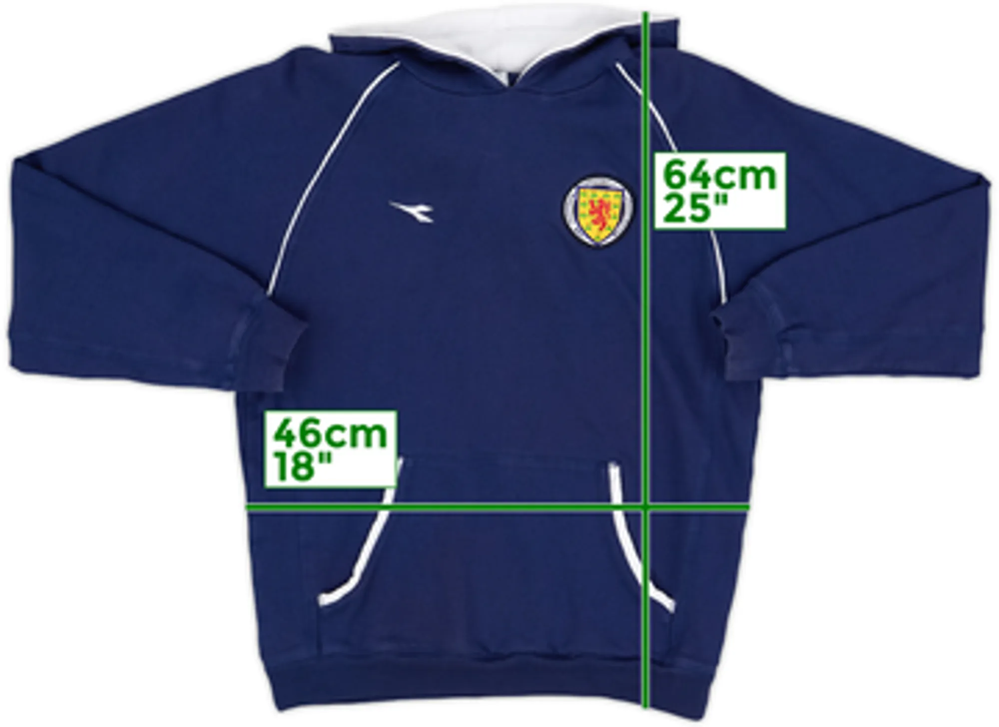 2005-06 Scotland Diadora Hooded Top - 8/10 - (S)
