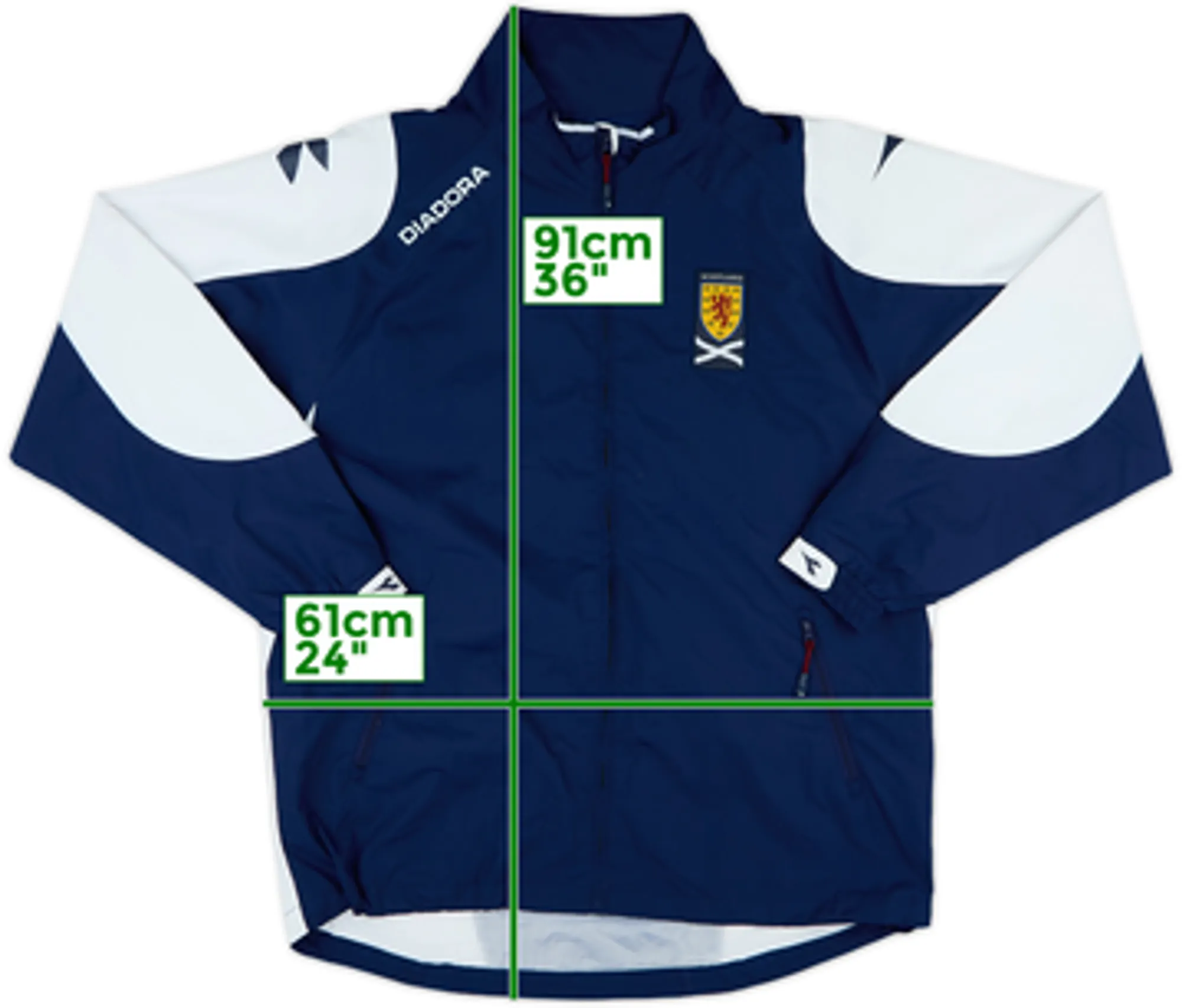 2006-07 Scotland Diadora Track Jacket - 8/10 - (L)