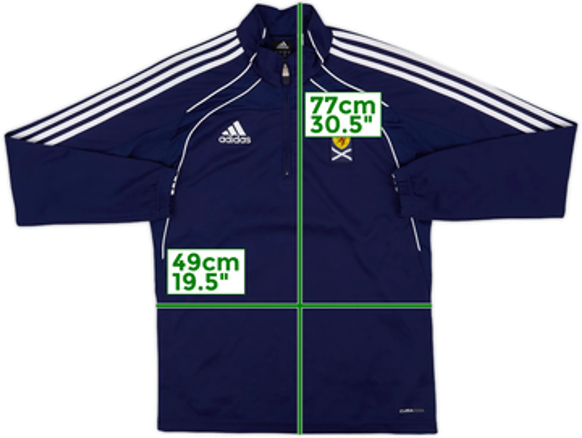 2010-11 Scotland adidas 1/4 Zip Drill Top - 8/10 - (M)