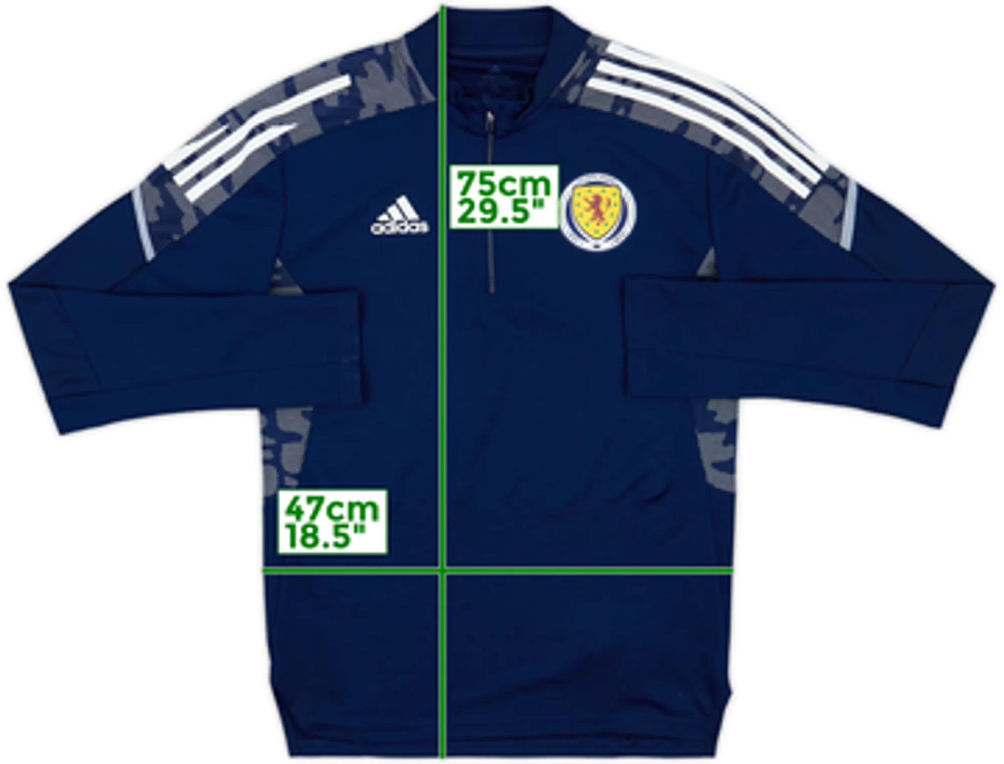 2021-22 Scotland adidas 1/4 Zip Drill Top - 5/10 - (S)