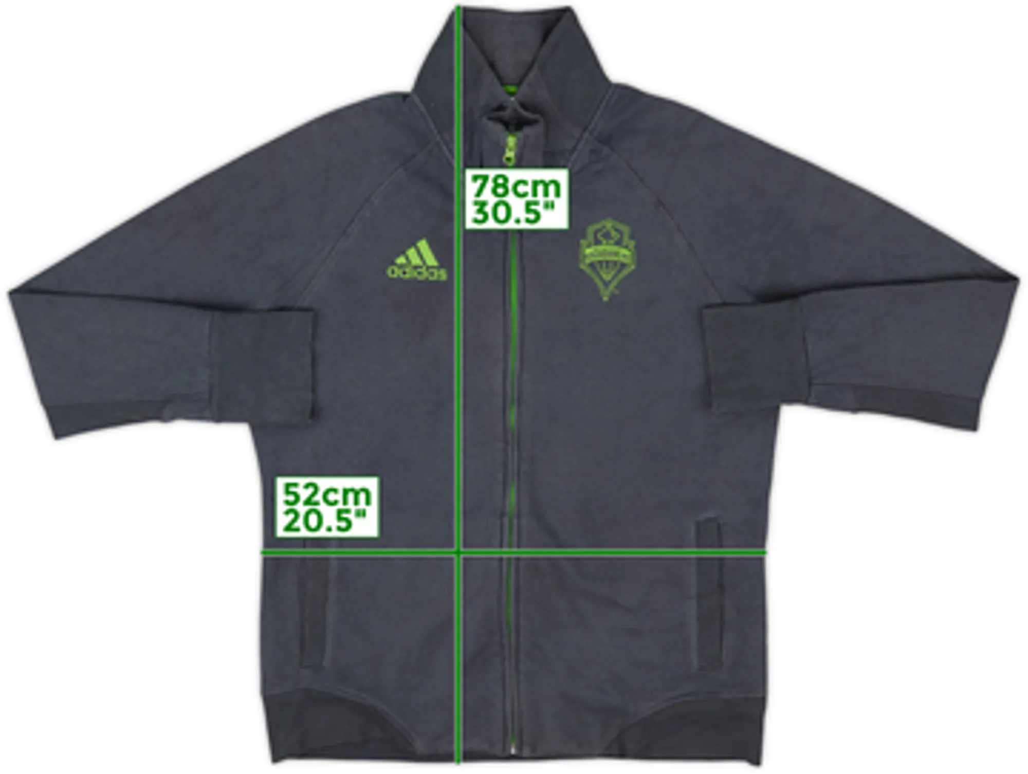 2010-11 Seattle Sounders adidas Track Jacket - 8/10 - (S)