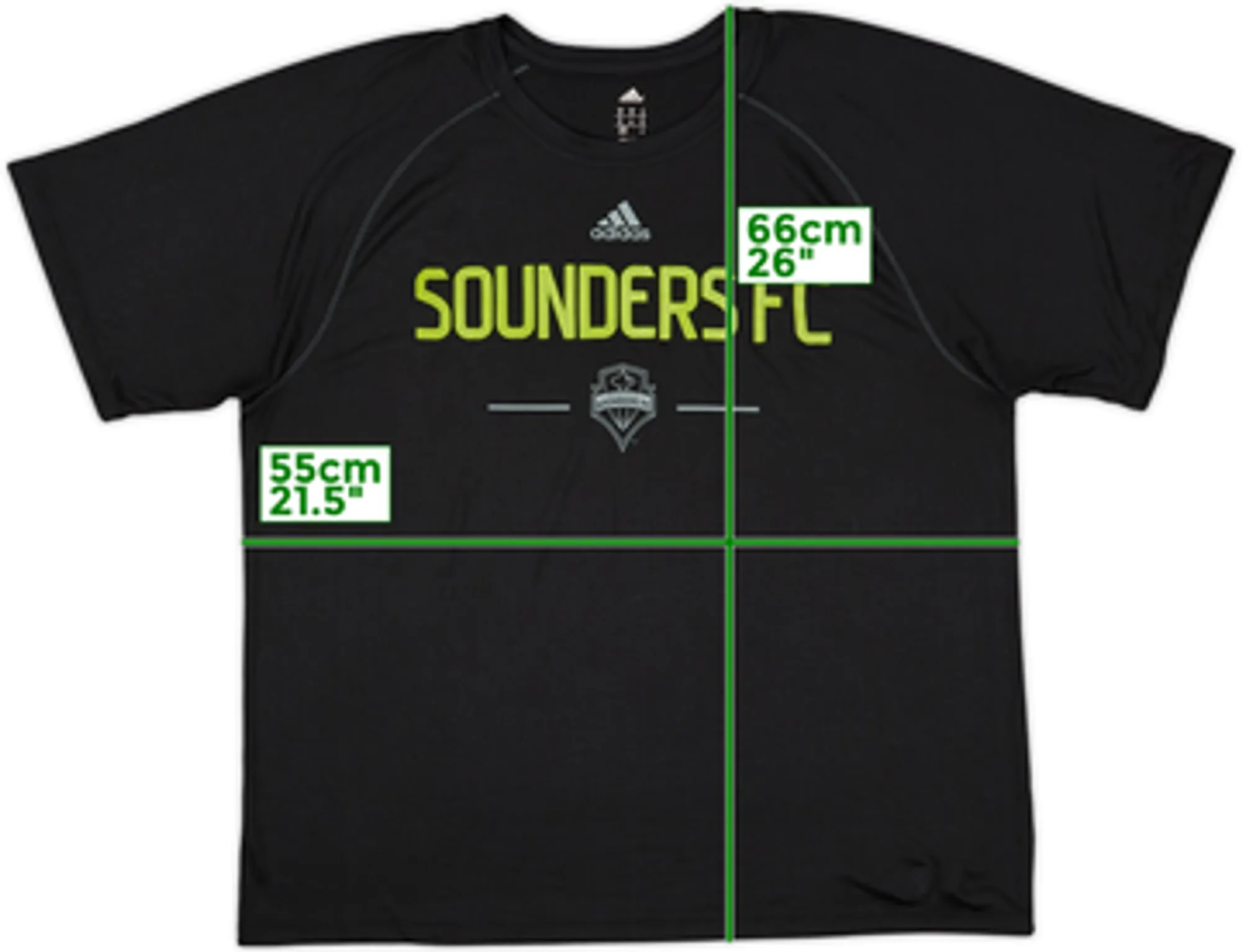 2013 Seattle Sounders adidas Cotton T-Shirt - 8/10 - (M)