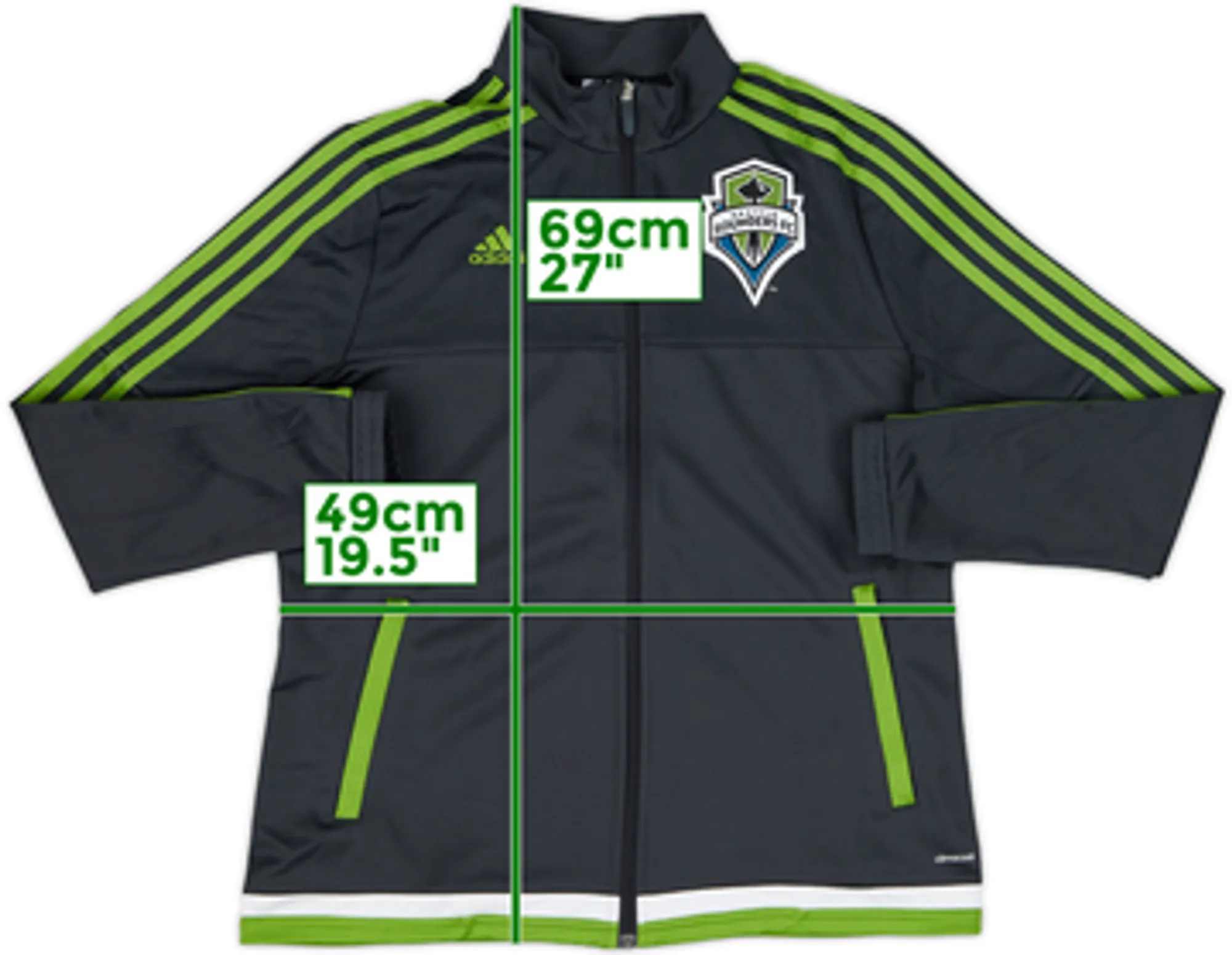 2014-15 Seattle Sounders adidas Track Jacket - 10/10 - (Women's L)