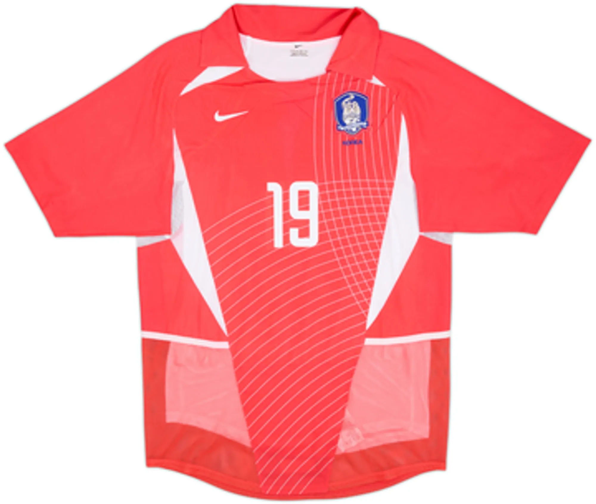 2002-03 South Korea Player Issue Home Shirt J.H.Ahn #19 - 9/10 - (M)