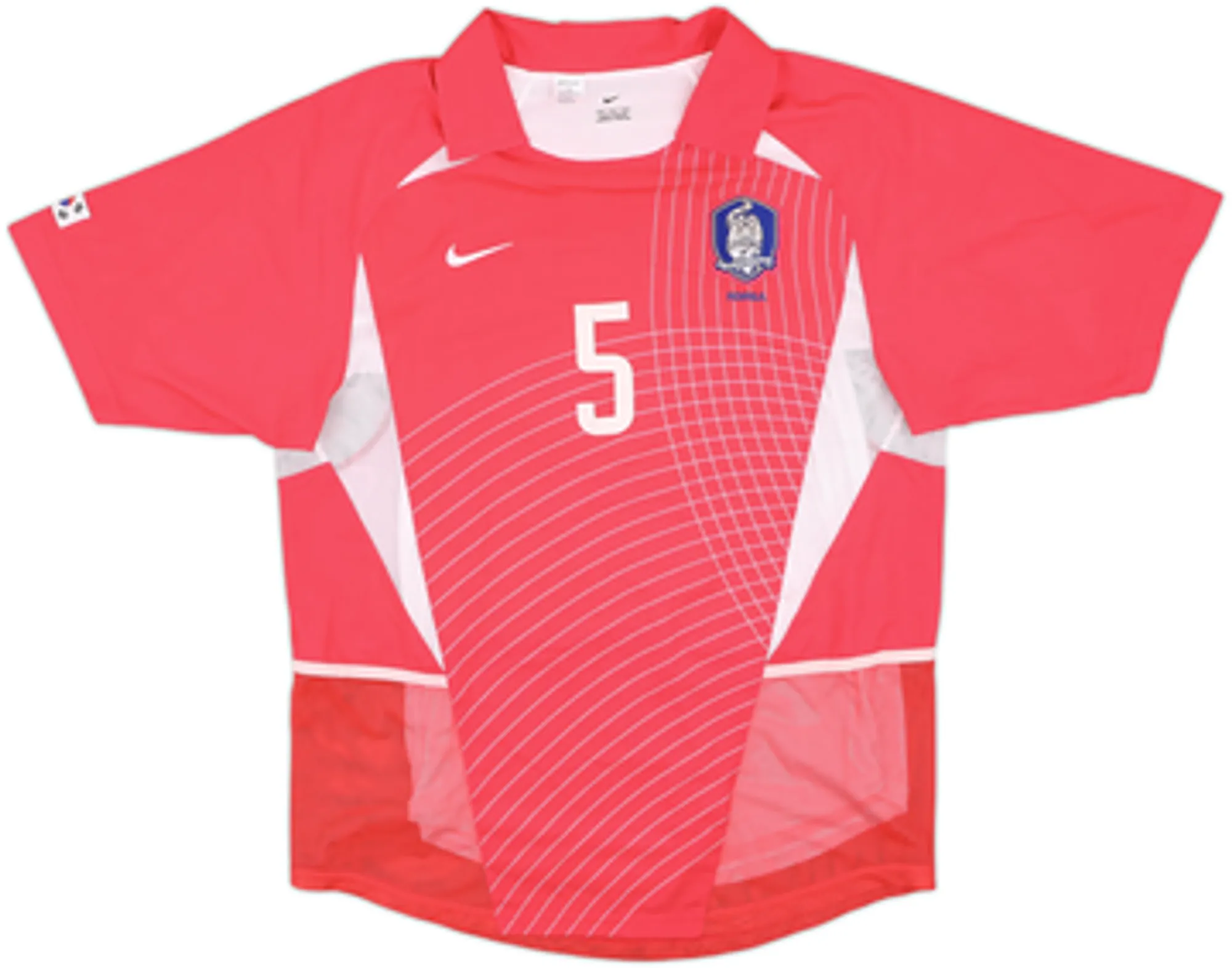 2002-03 South Korea Player Issue Home Shirt N I Kim #5 - 6/10 - (M)