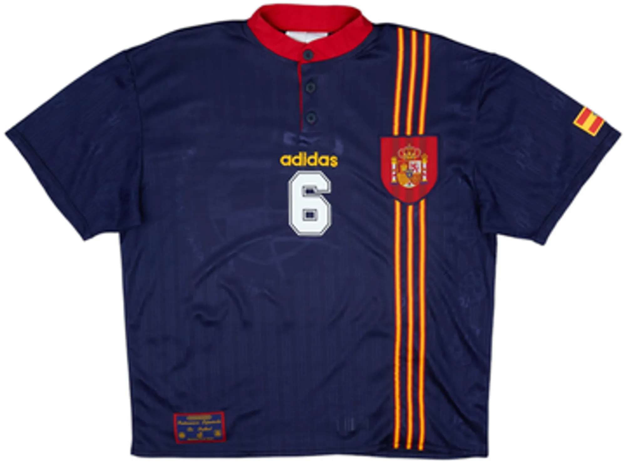 1996-98 Spain Away Shirt and Shorts R.Hierro #6 - 9/10 - (L)