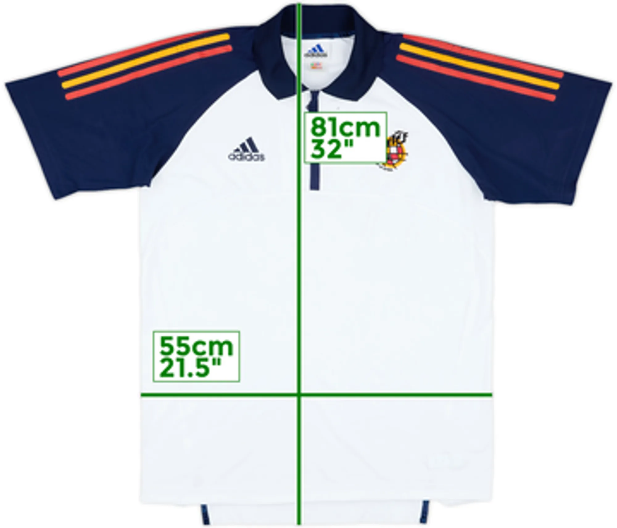 2002-04 Spain adidas 1/4 Zip Polo Shirt - 6/10 - (L/XL)