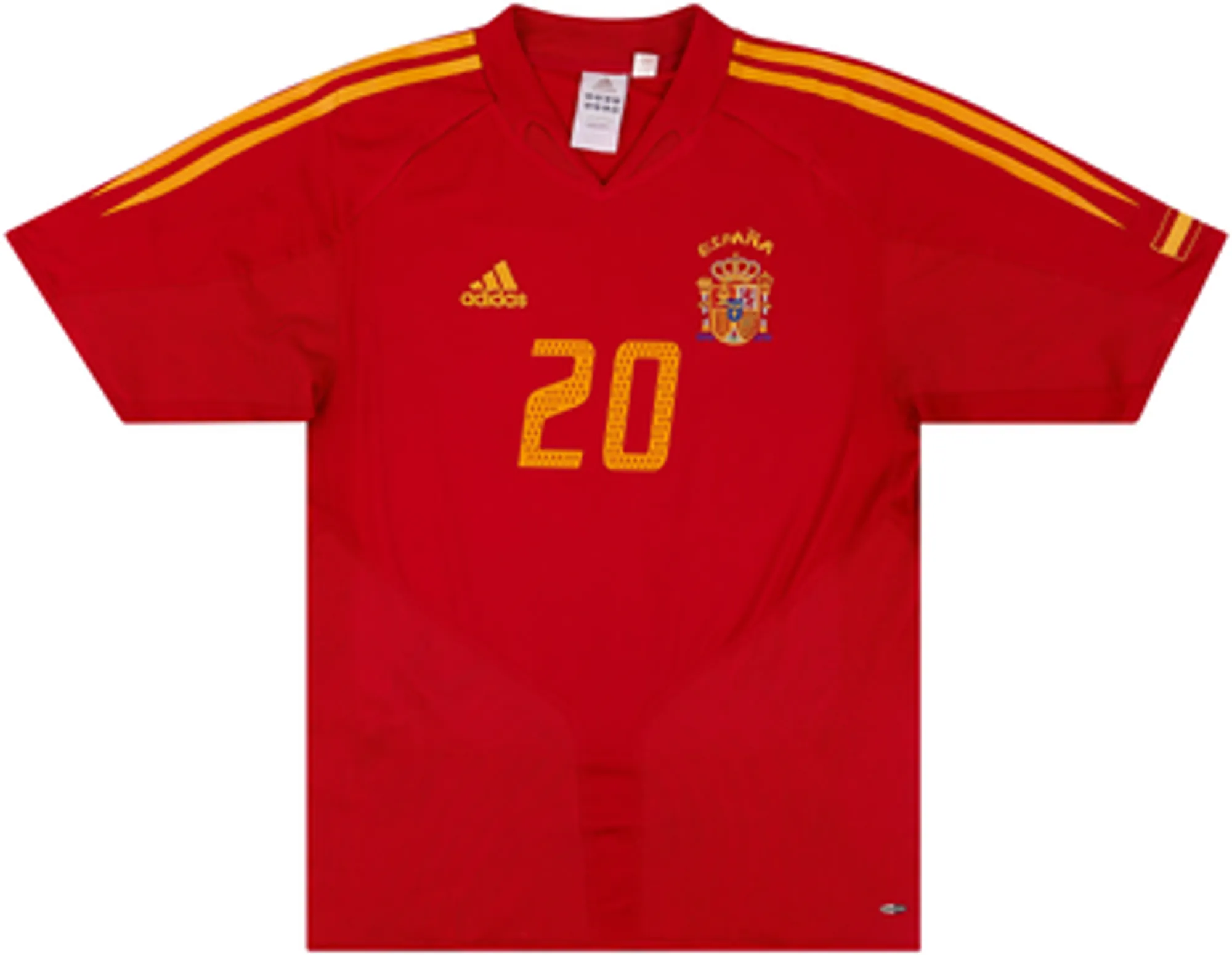 2004-06 Spain Home Shirt Xavi #20 (Excellent - 9/10) S