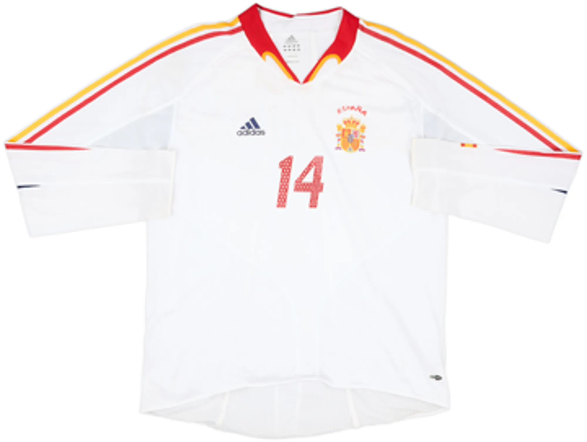 2004-06 Spain Player Issue Away L/S Shirt Alonso #14 - 6/10 - (XL)