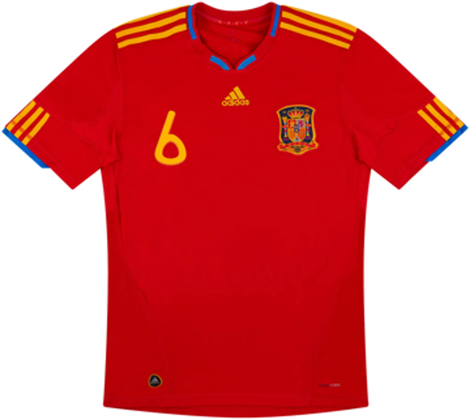 2009-10 Spain Home Shirt A.Iniesta #6 - 8/10 - (S)
