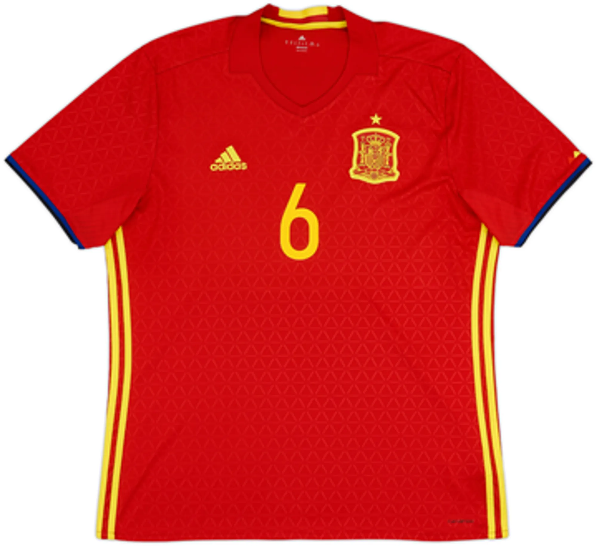 2016-17 Spain Home Shirt A. Iniesta #6 - 8/10 - (S)