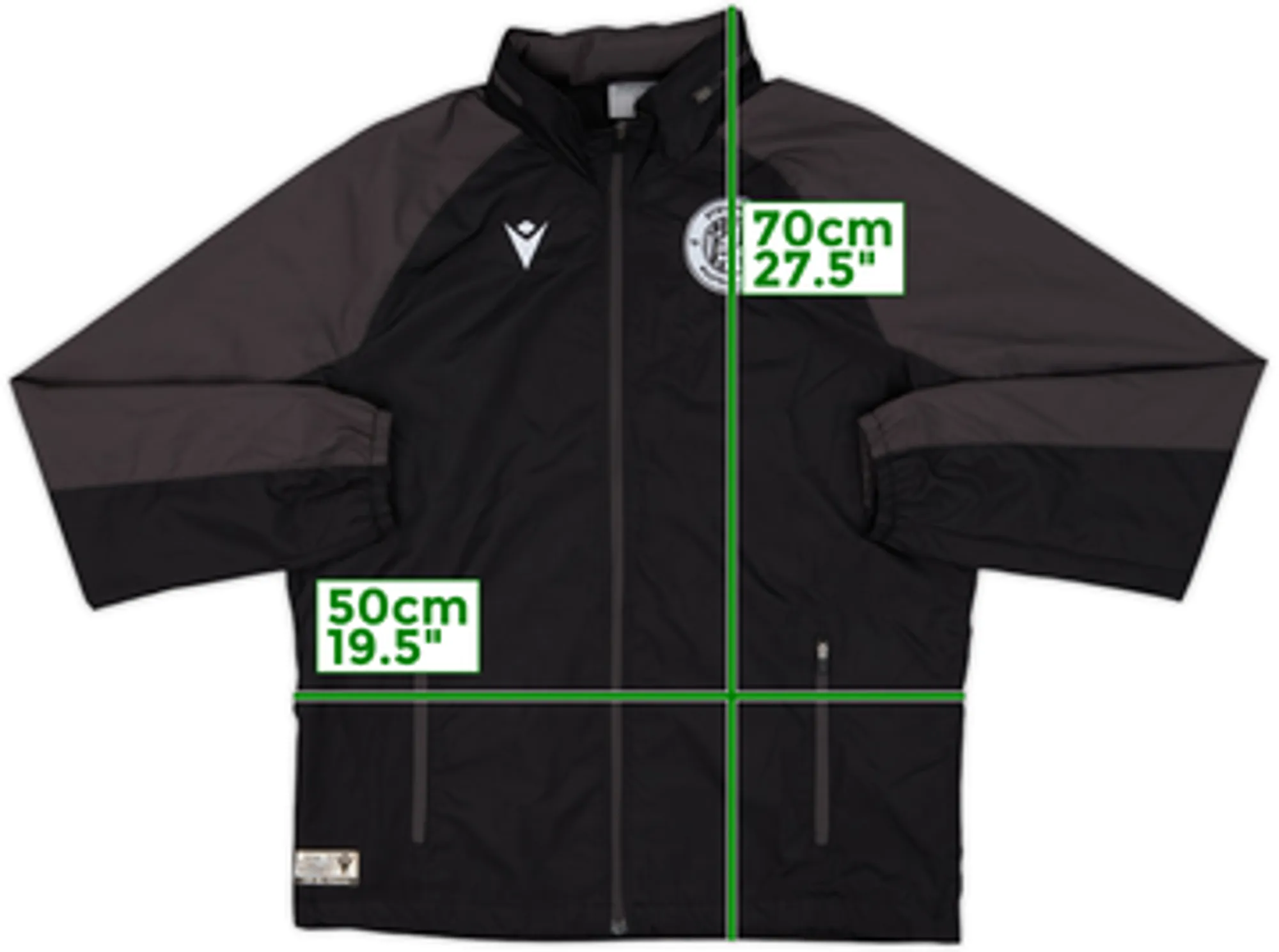 2019-20 Stevenage Macron Hooded Rain Jacket - 8/10 - (S)