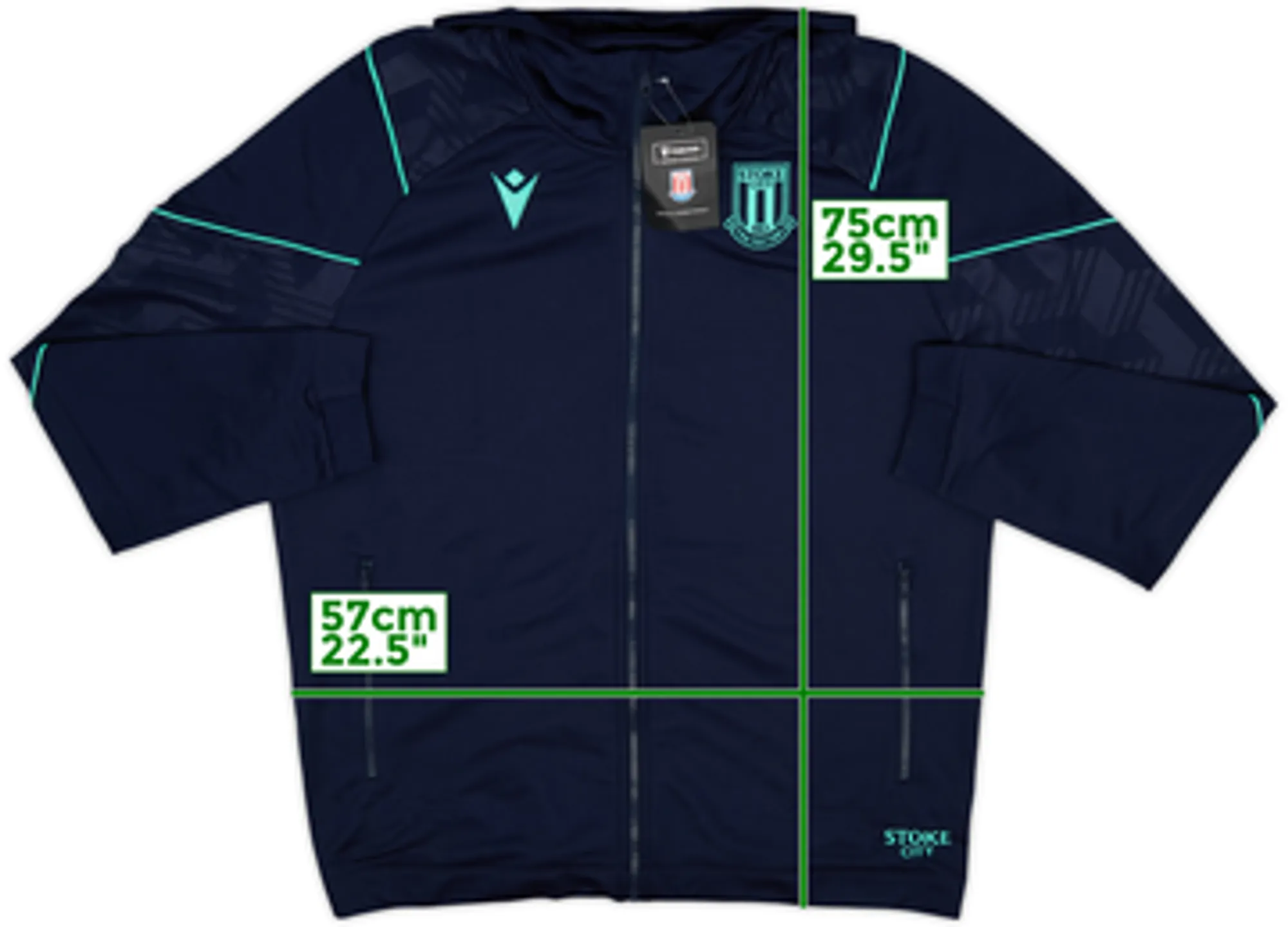 2019-20 Stoke City Macron Hooded Track Jacket (XXL)